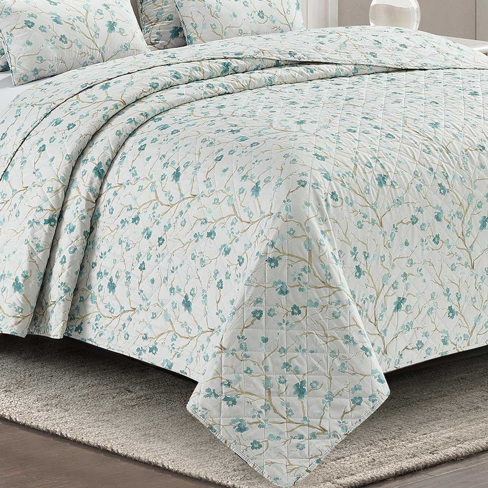 Colcha bouti Samanta verde tiffany