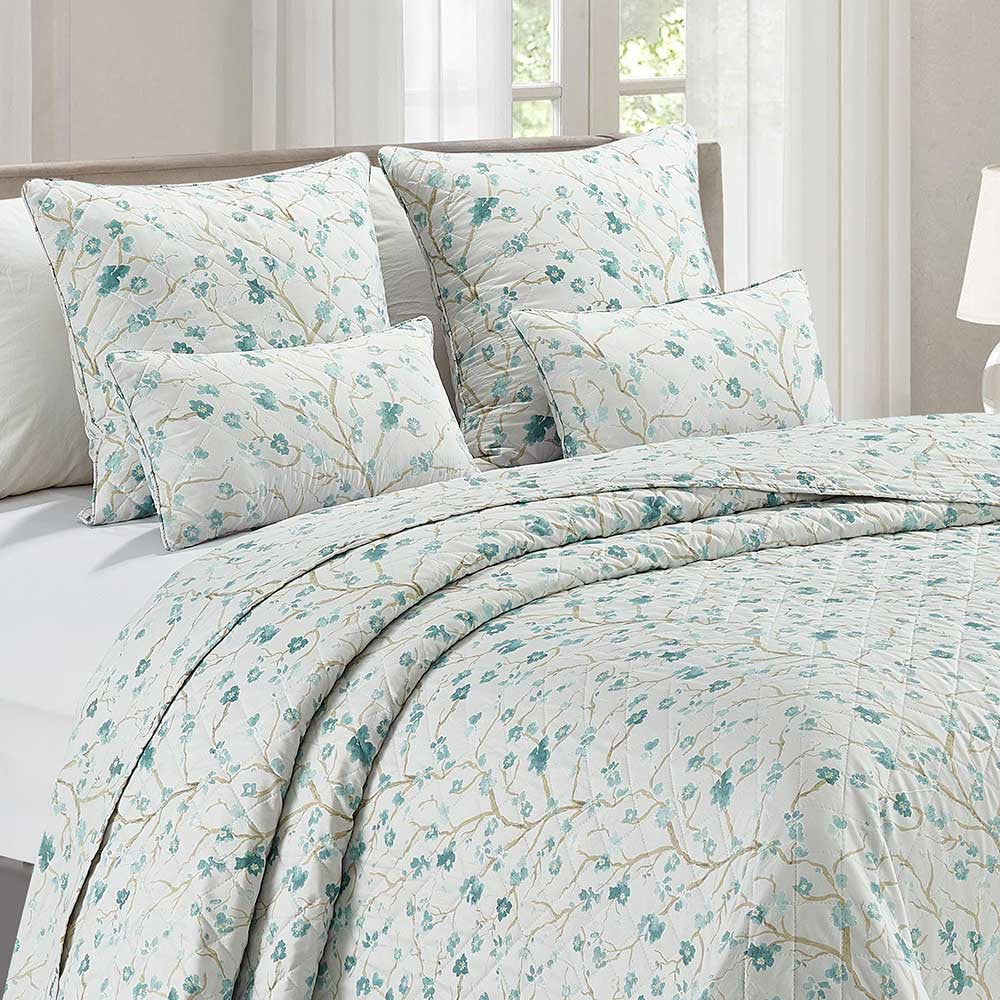 Colcha bouti Samanta verde tiffany