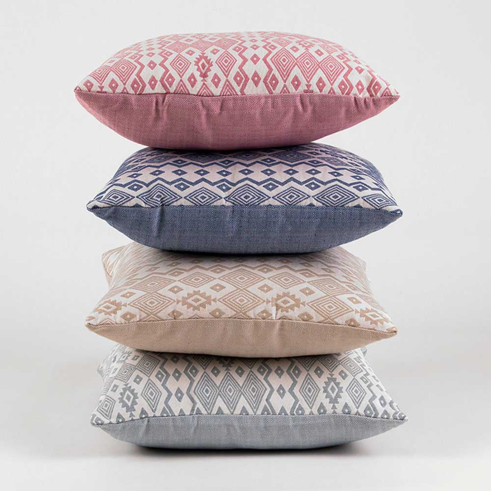 CUSCINO MADRAS JACQUARD 02 ROSA