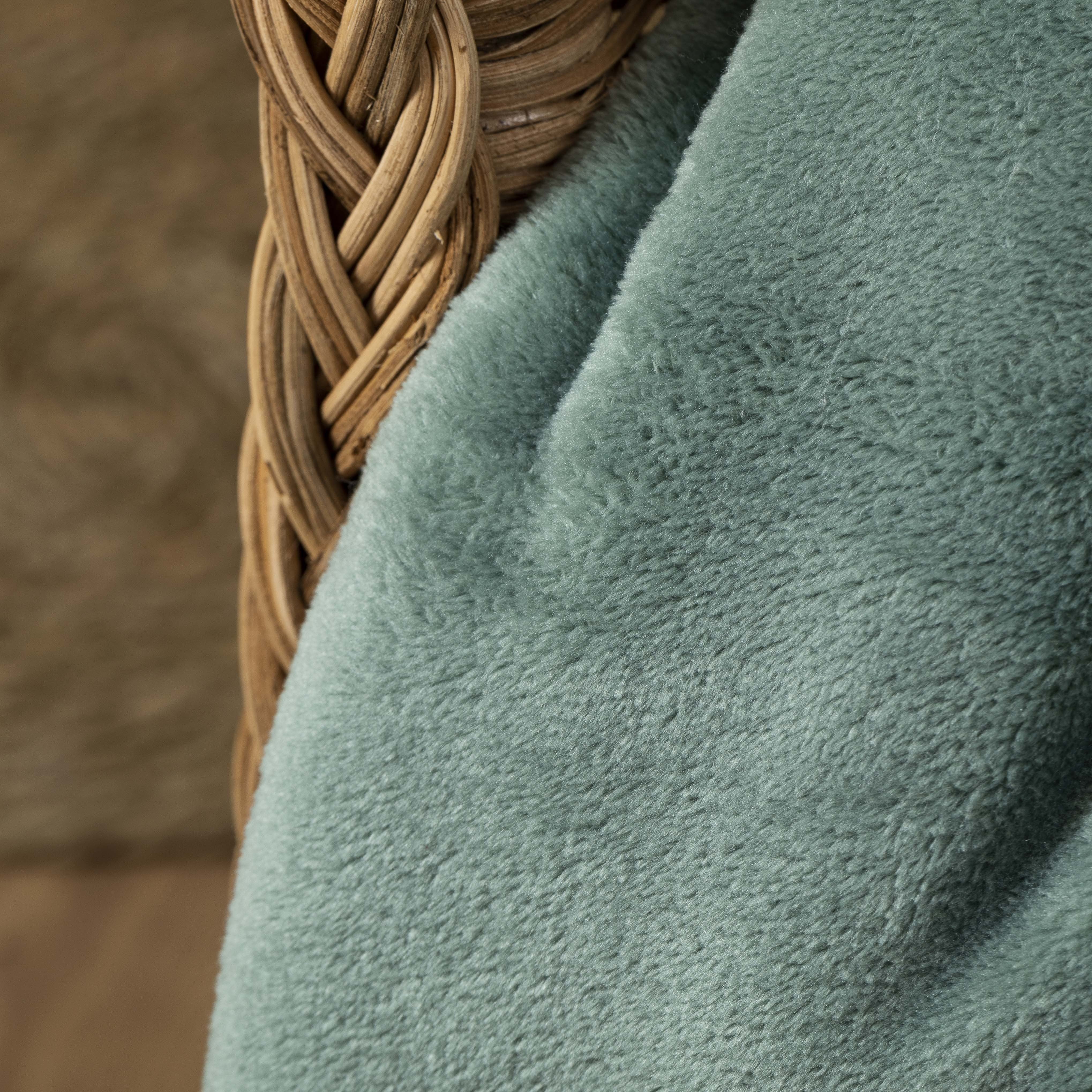 COPERTA SHERPA IN VELLUTO SOLIDO