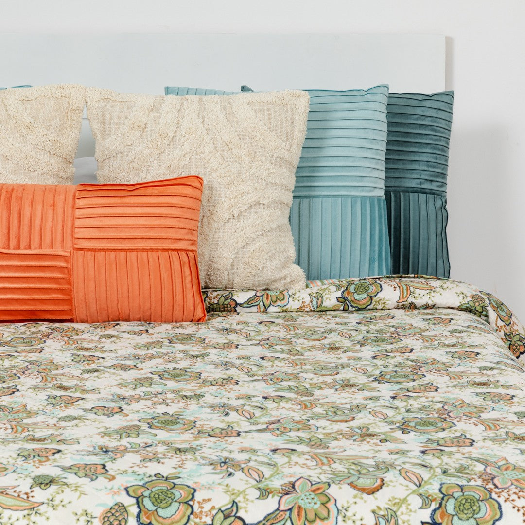 Colcha bouti Estefania verde caceria