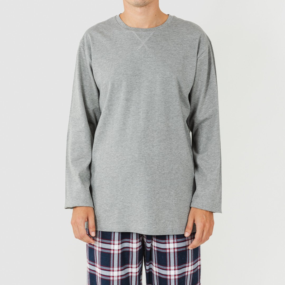 Pigiama da uomo in flanella con motivo a quadri tarso