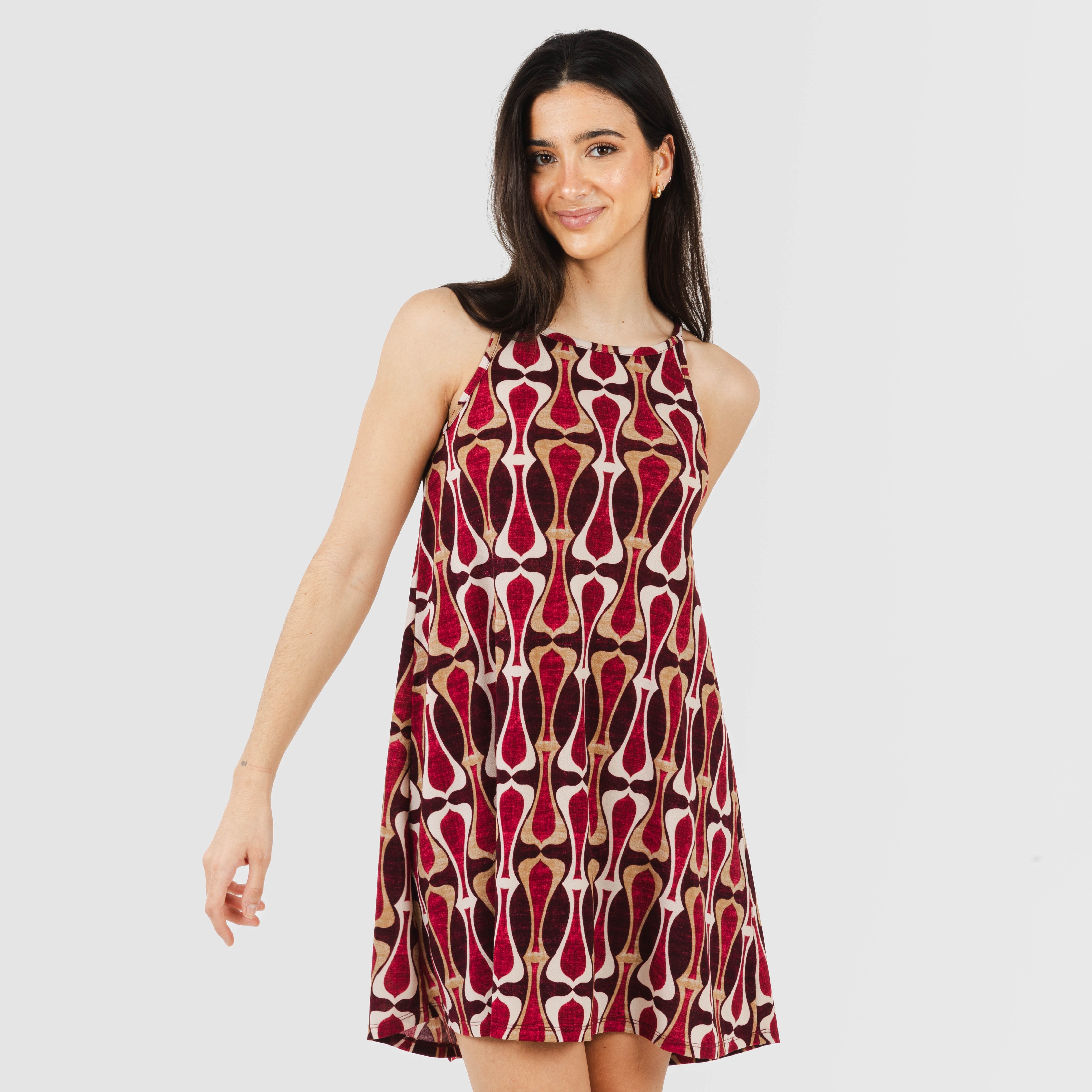 Abito corto con spalline di Castelar Crepe