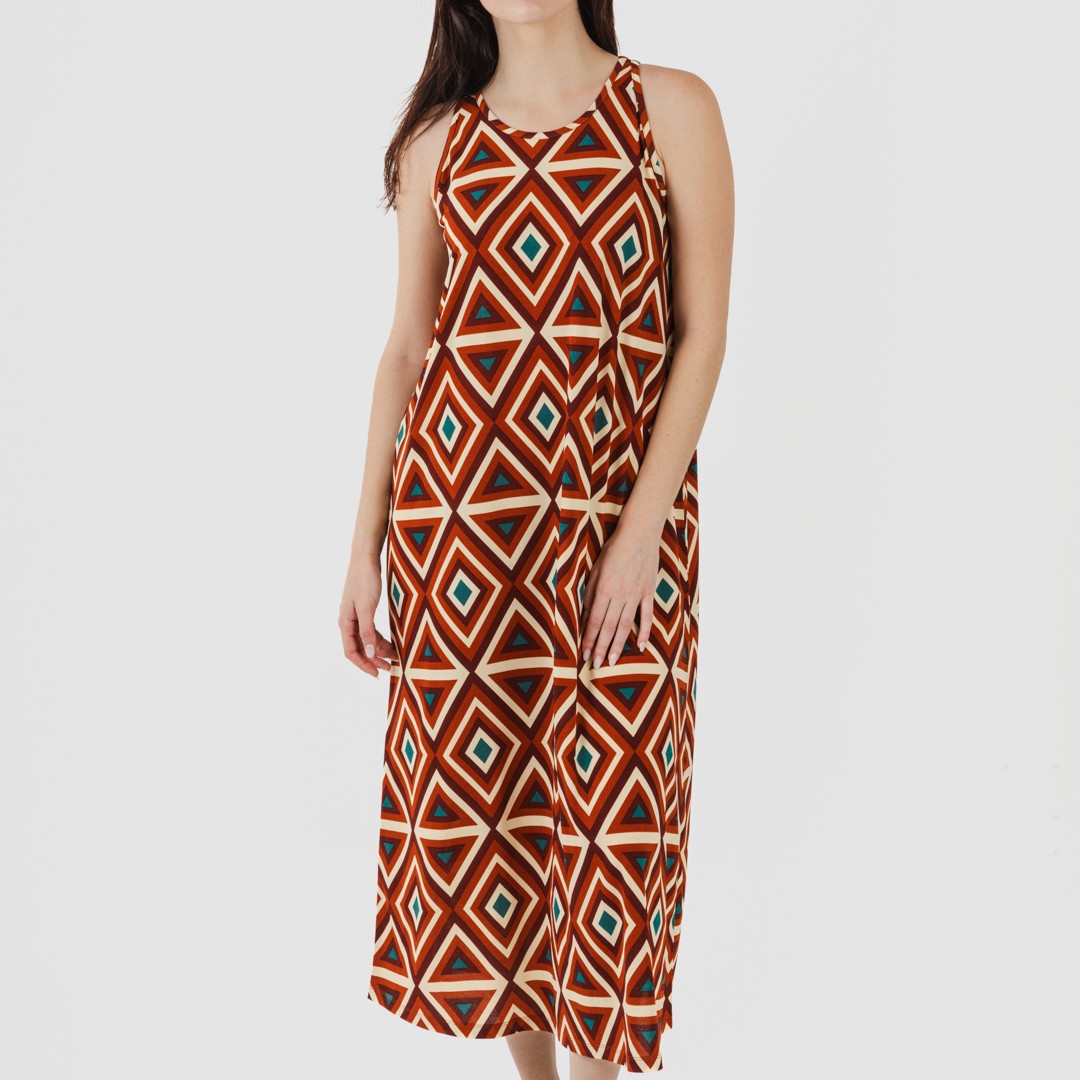 Abito lungo con spalline, crêpe, Cagliari