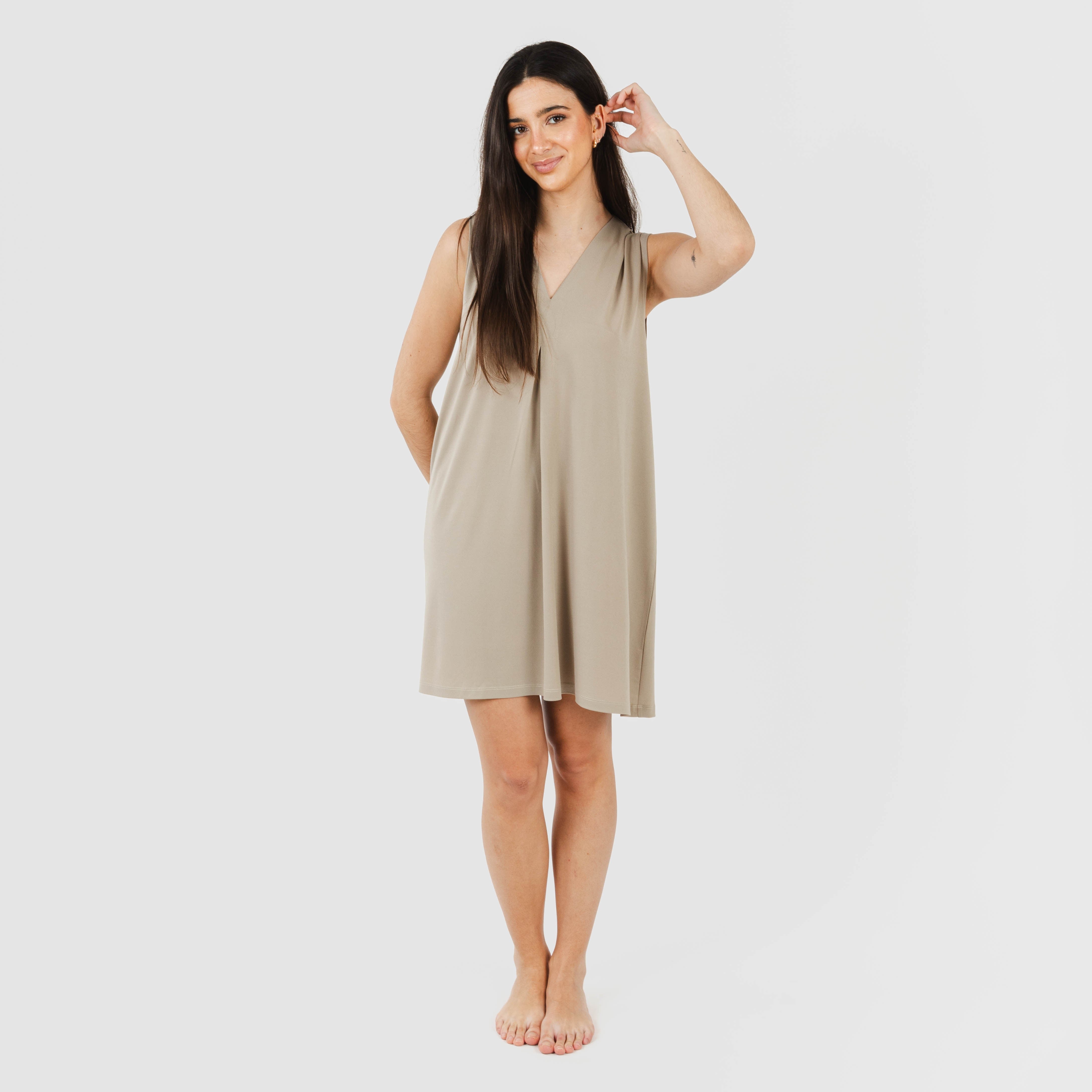 ABITO CORTO IN CREPE SEMPLICE