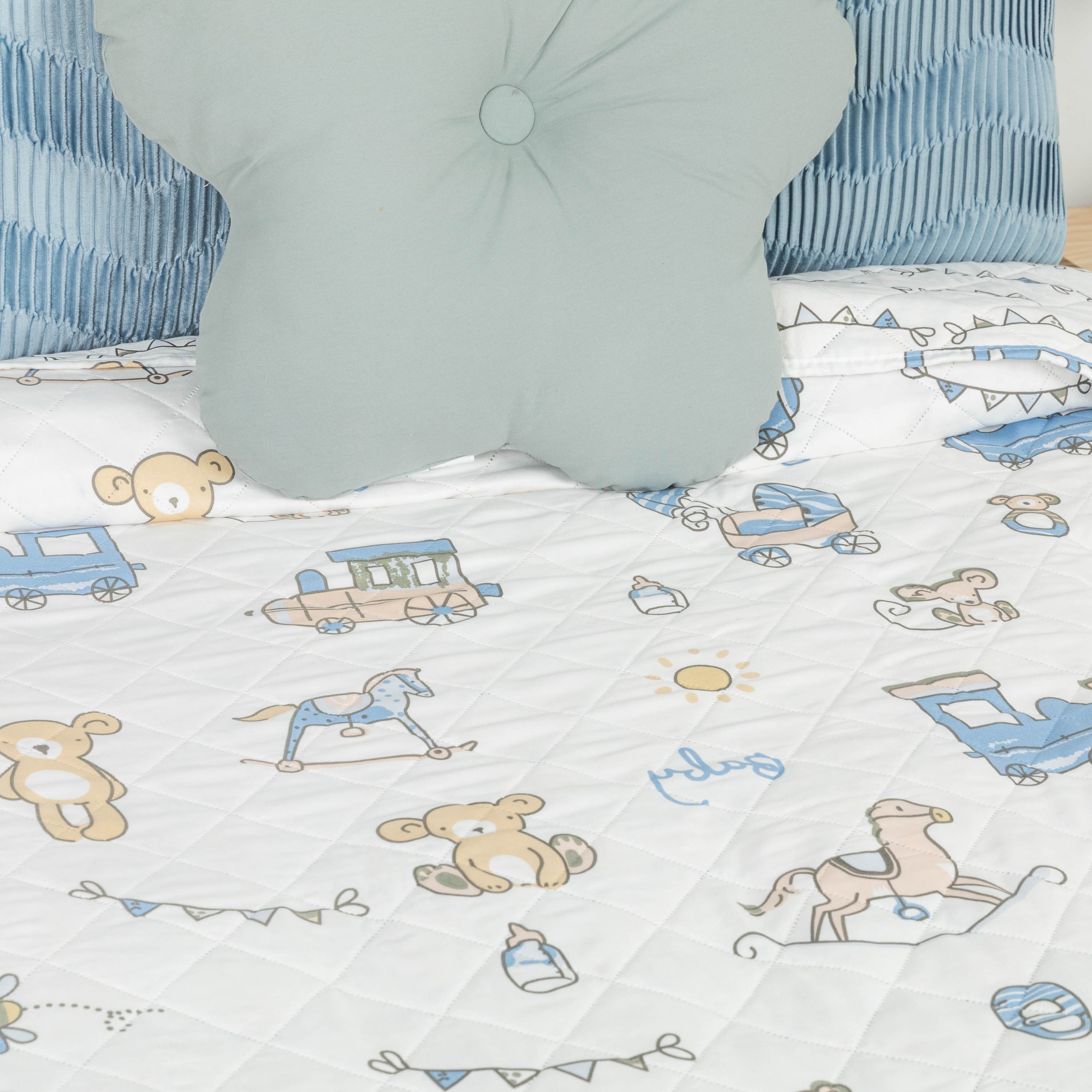 Colcha bouti Nico celeste