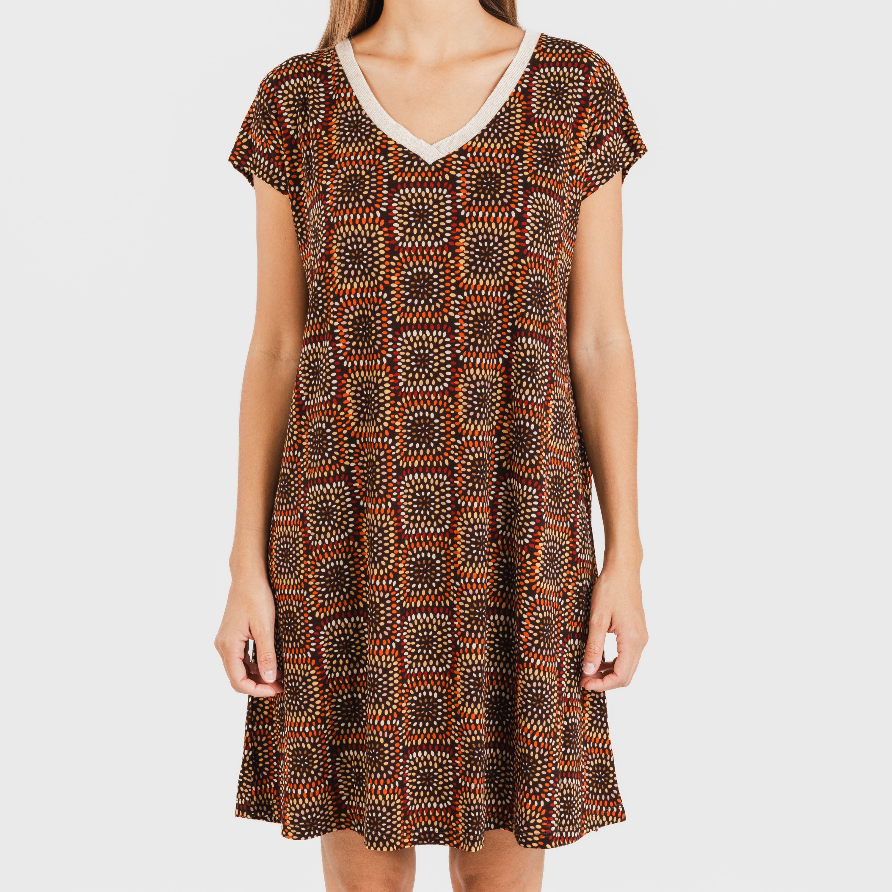 ABITO CORTO M/FLUIDA CREPE LEGGERA