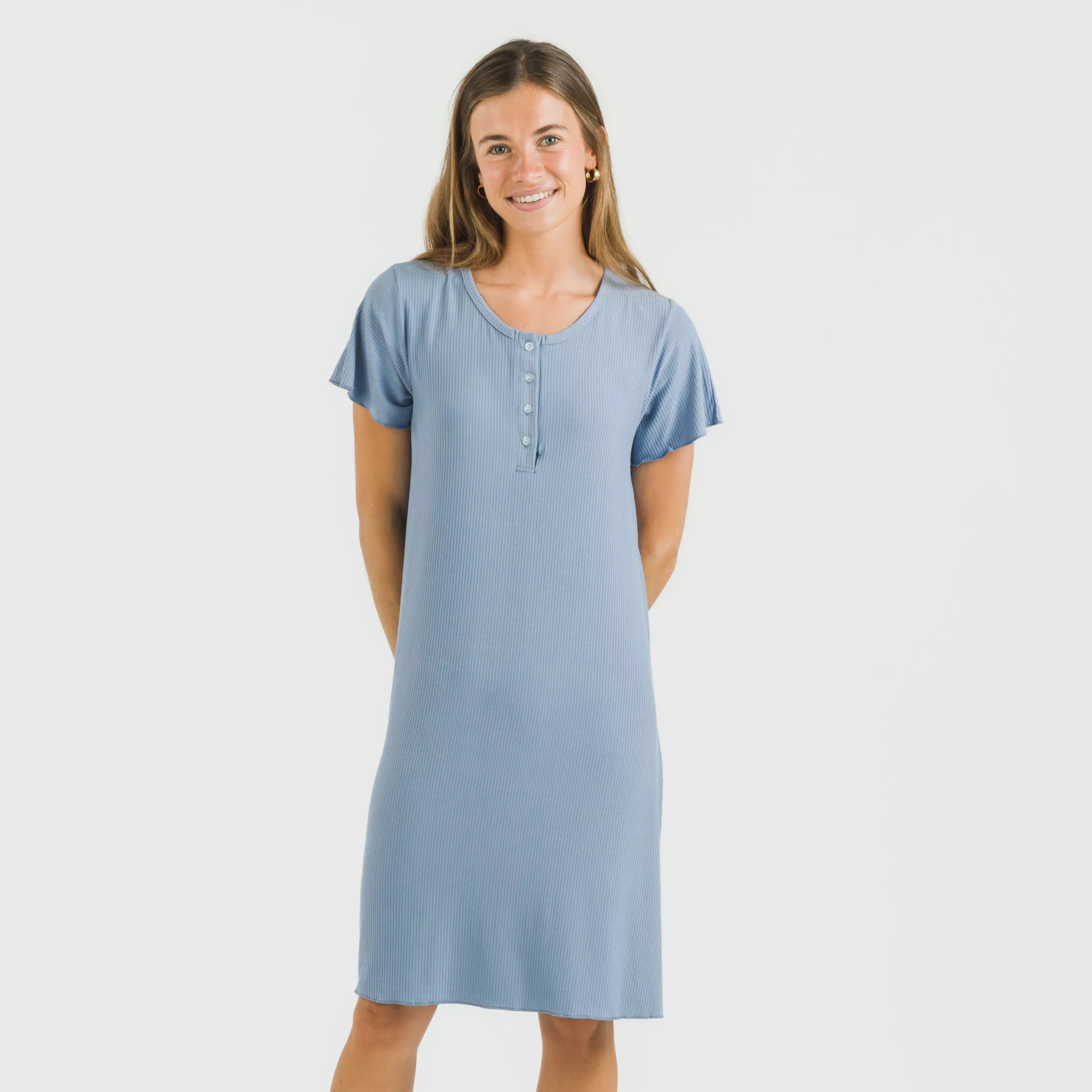 BLUSON A MANICHE CORTE A COSTINE IN VISCOSA TINTA UNITA