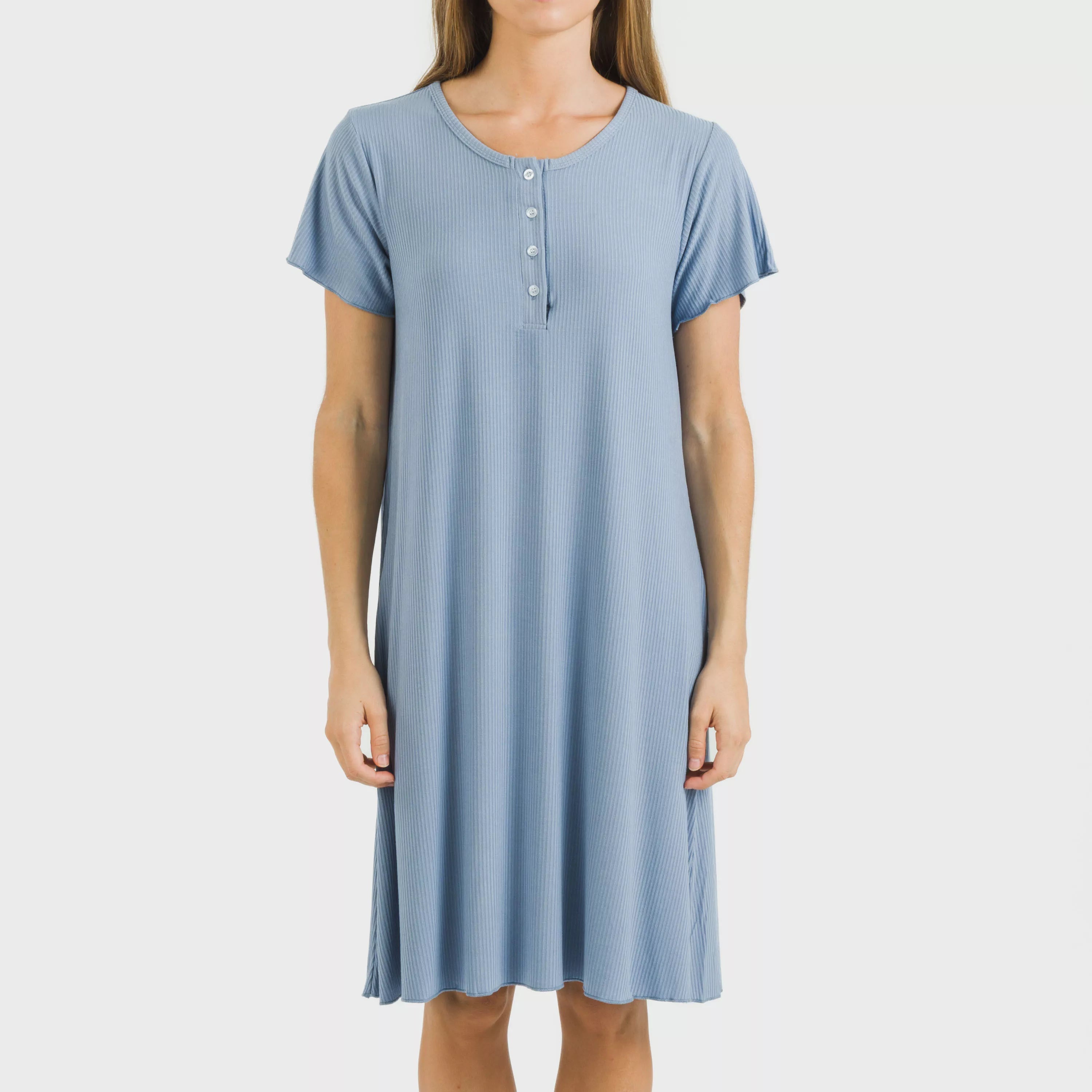 BLUSON A MANICHE CORTE A COSTINE IN VISCOSA TINTA UNITA