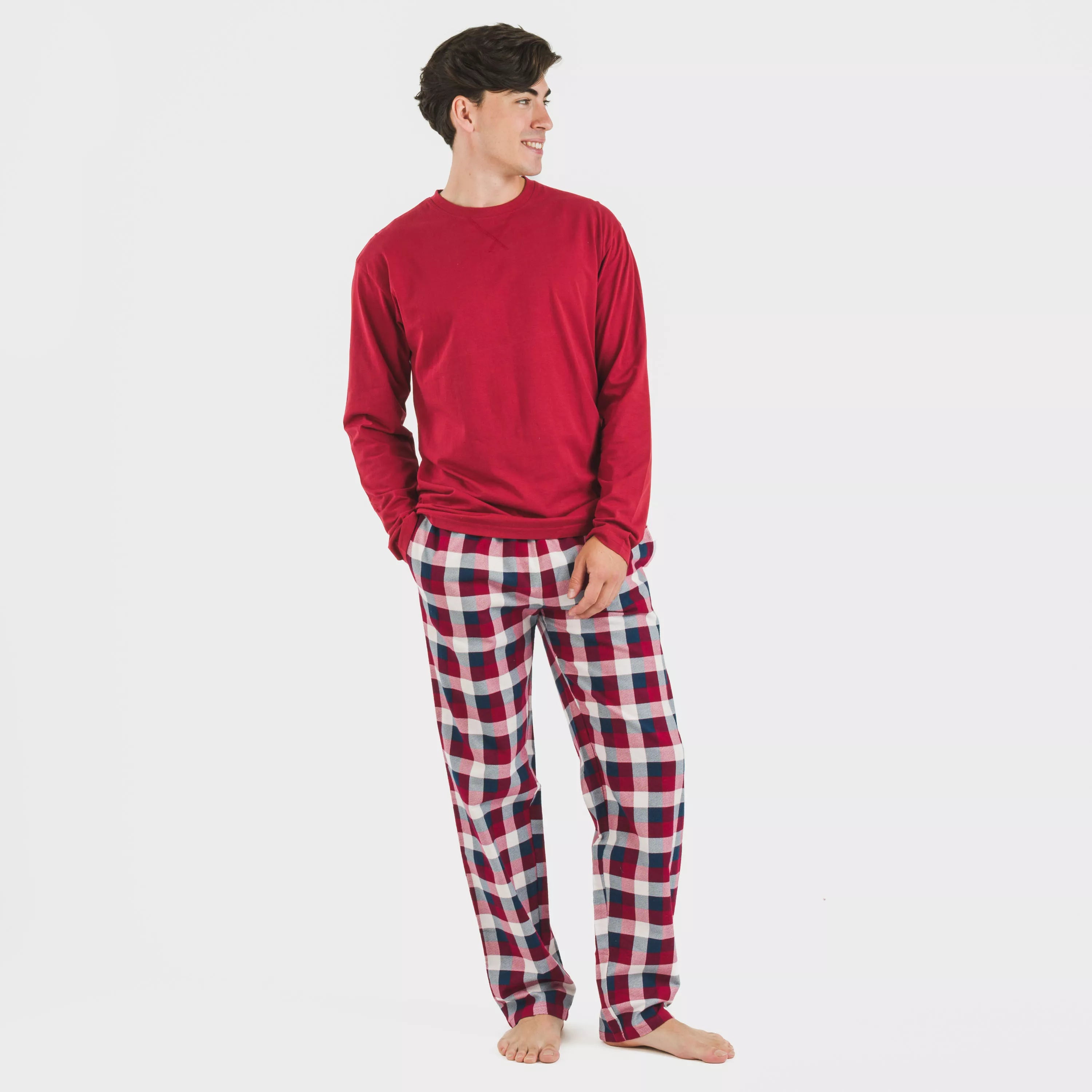 PIGIAMA IN FLANELLA A QUADRI DA UOMO FERNI