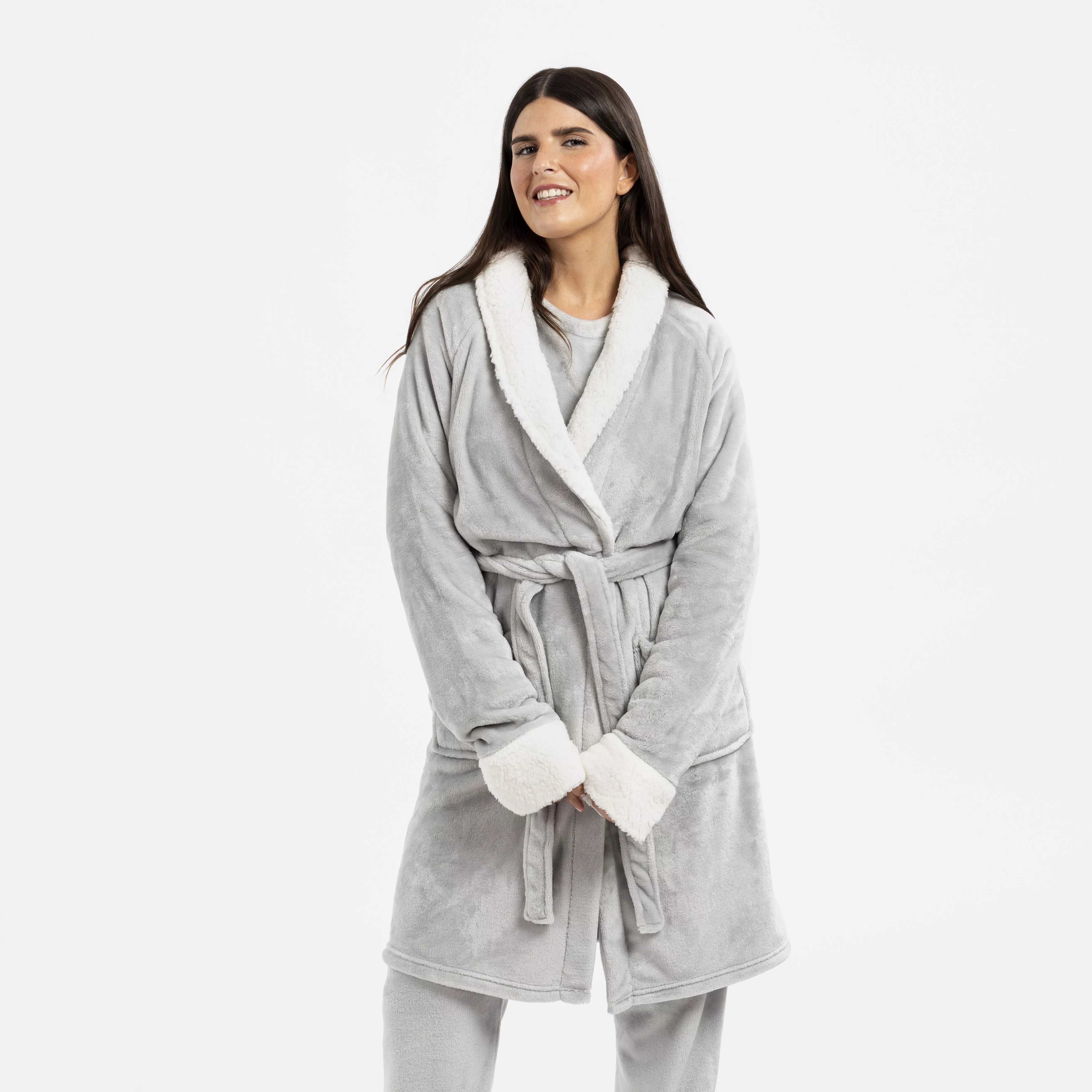 VESTAGLIA IN VELLUTO SHERPA SEMPLICE