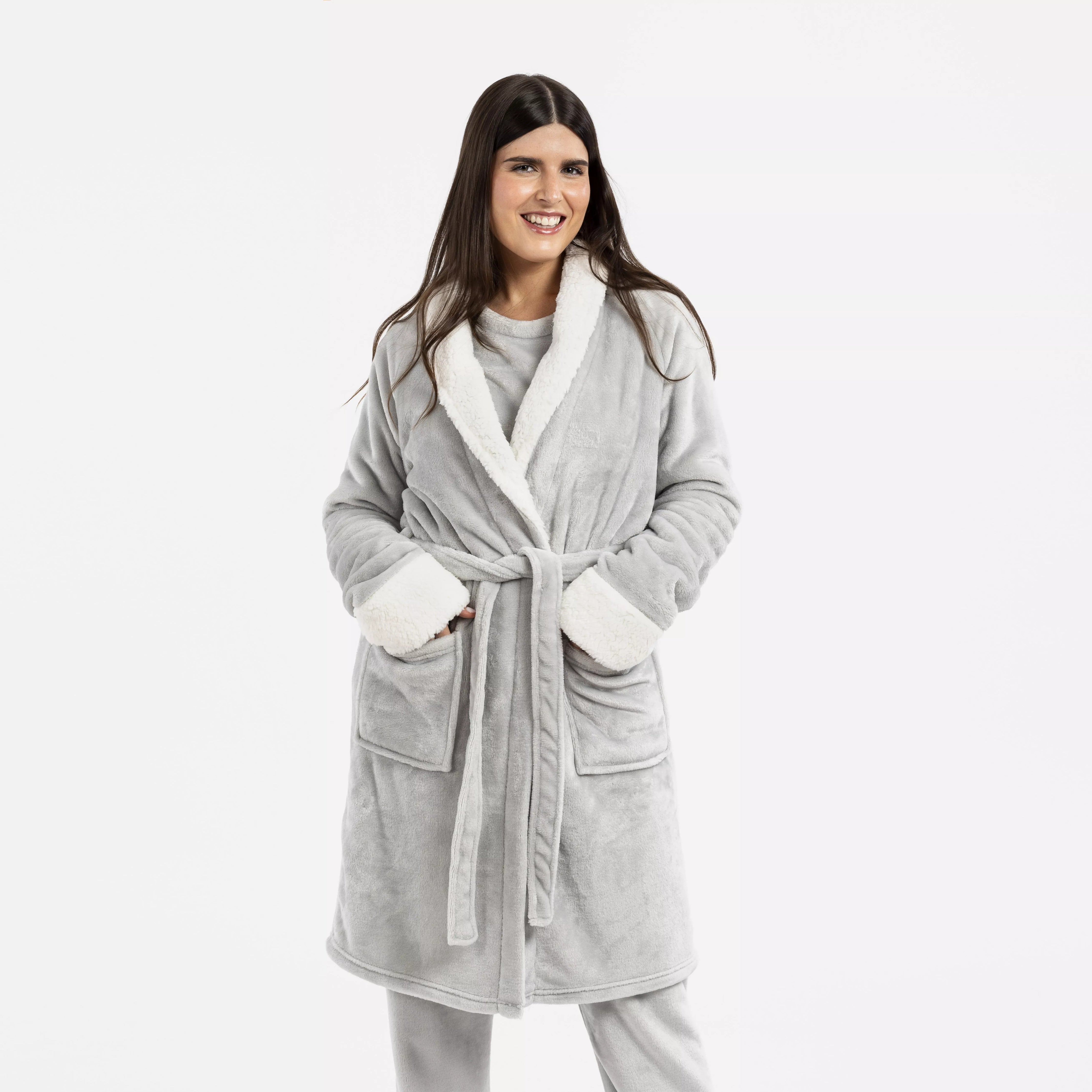 VESTAGLIA IN VELLUTO SHERPA SEMPLICE