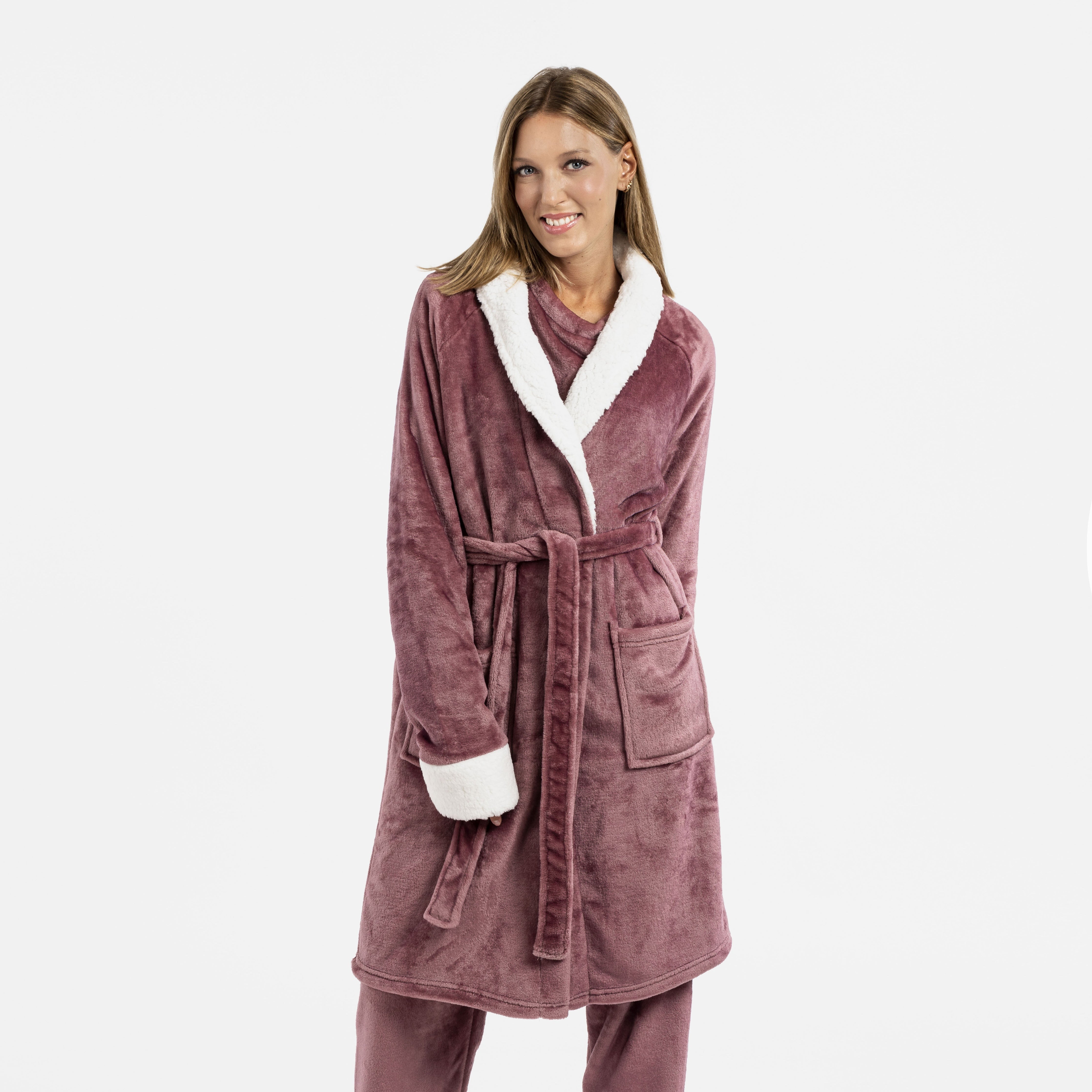 VESTAGLIA IN VELLUTO SHERPA SEMPLICE