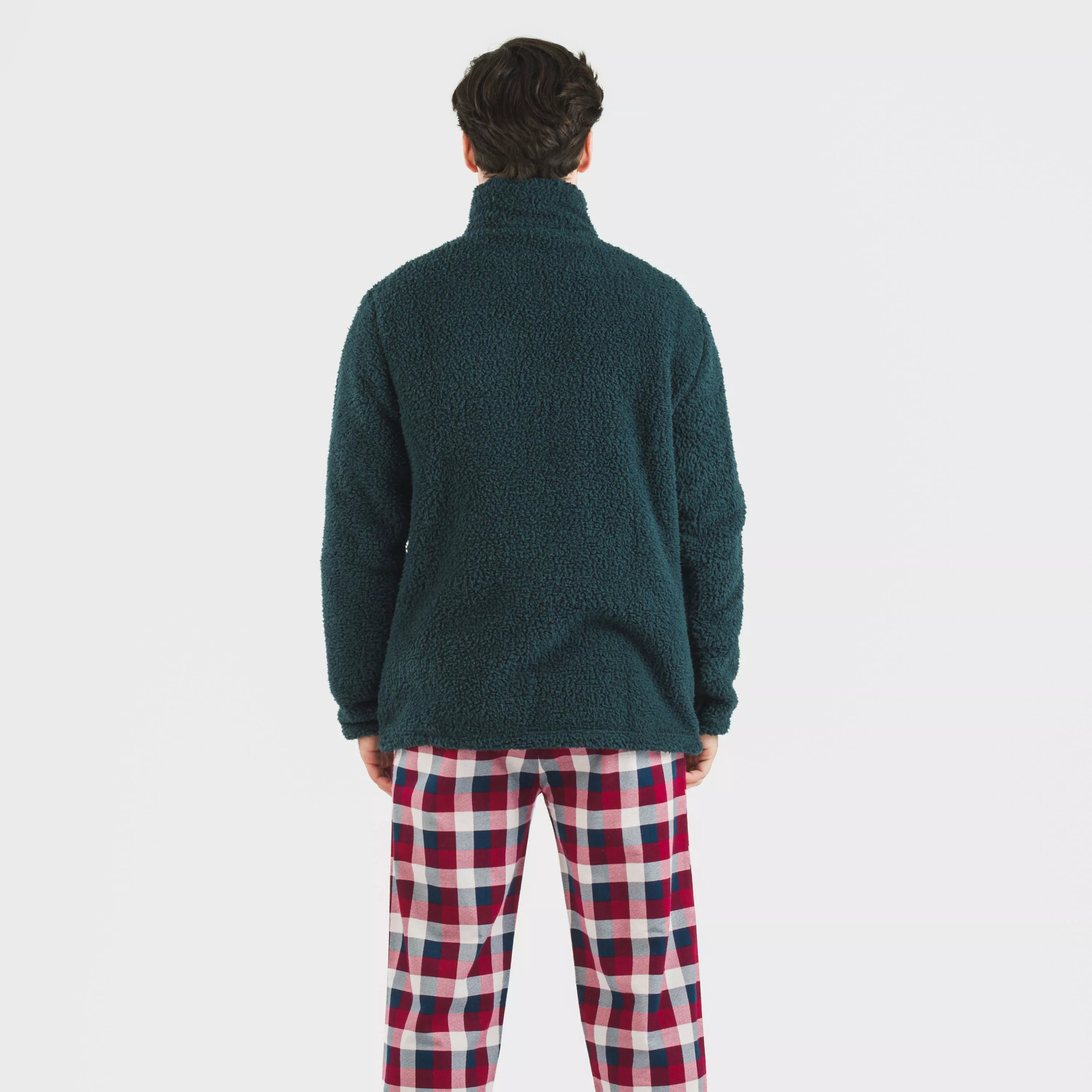 Felpa Sherpa tinta unita da uomo