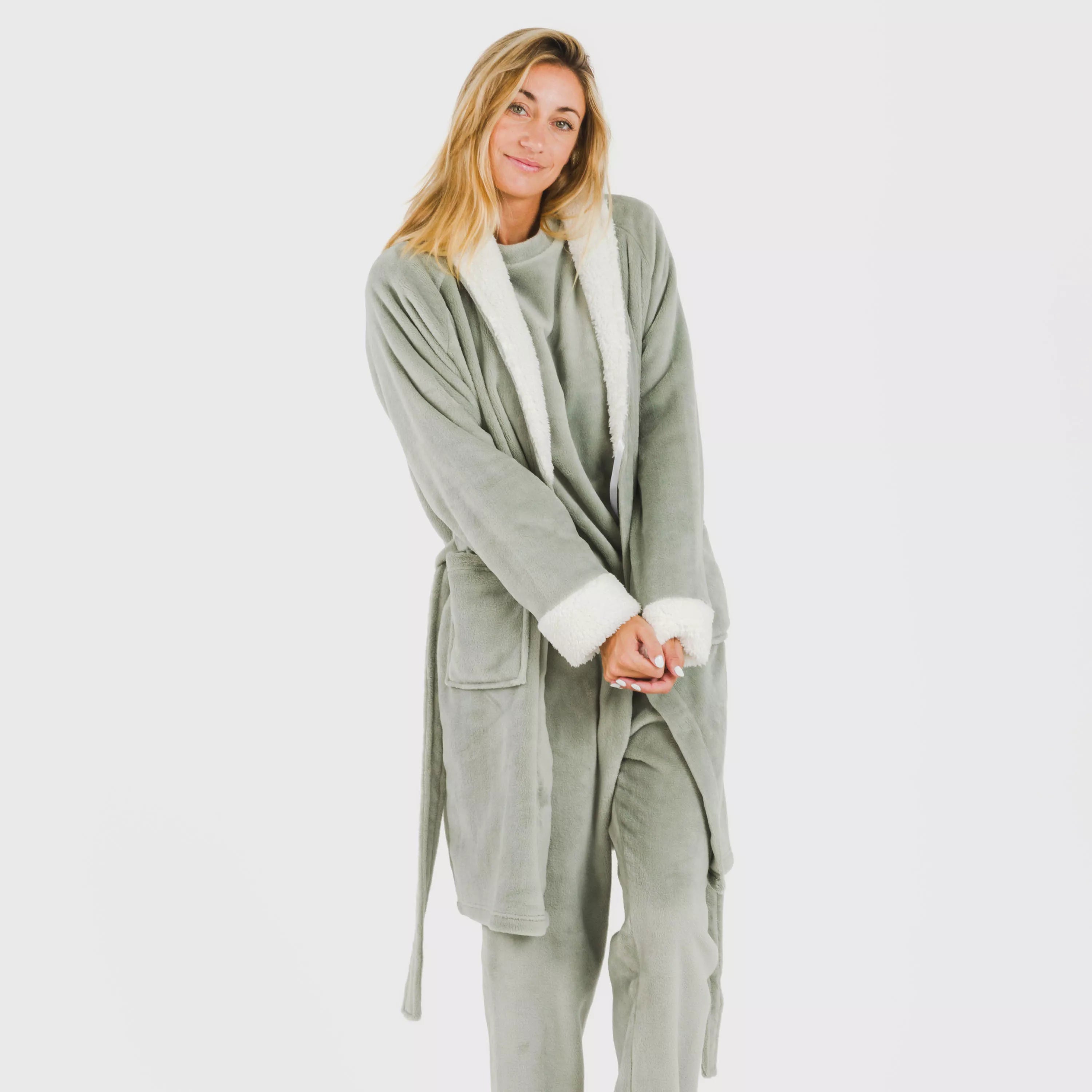 VESTAGLIA IN VELLUTO SHERPA SEMPLICE