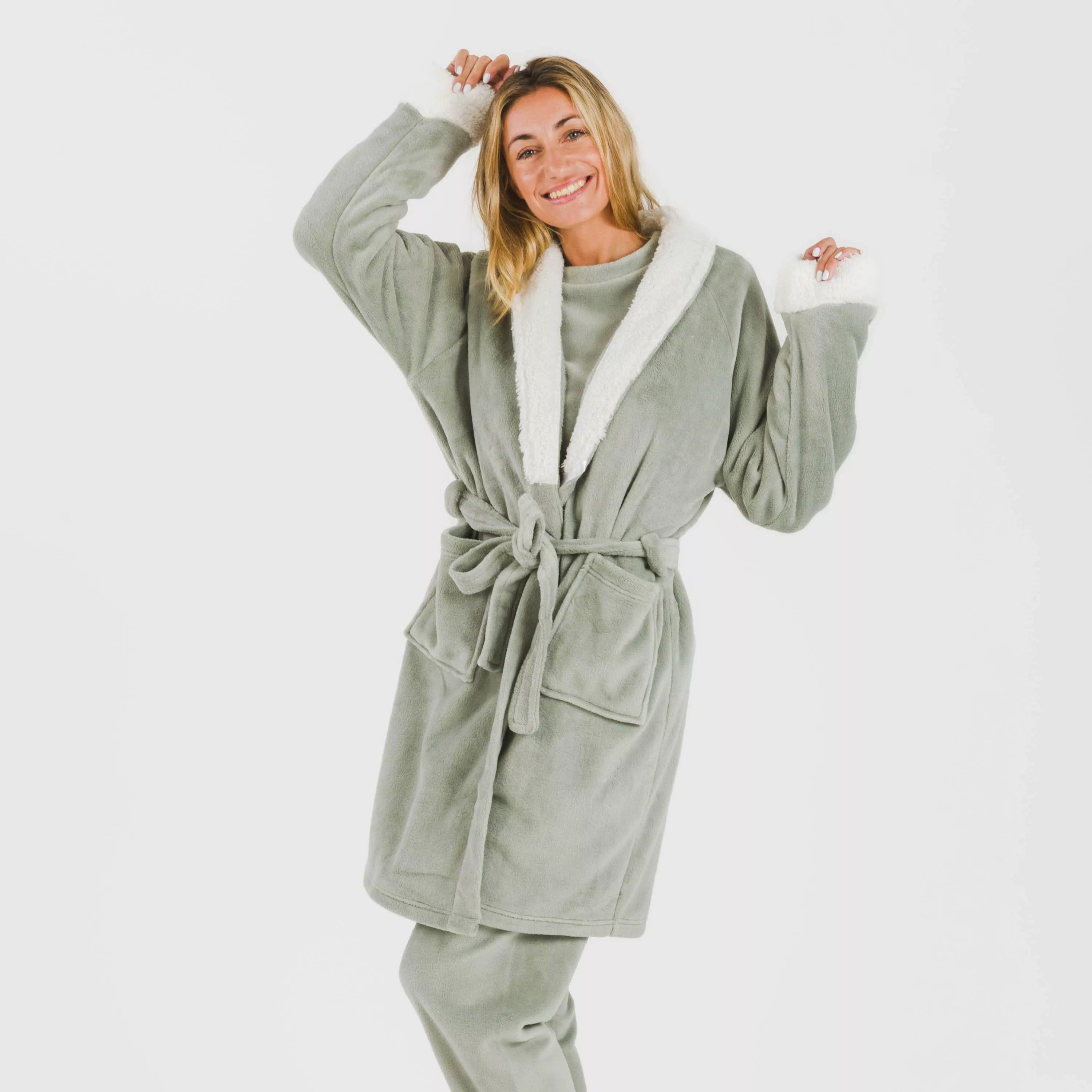 VESTAGLIA IN VELLUTO SHERPA SEMPLICE