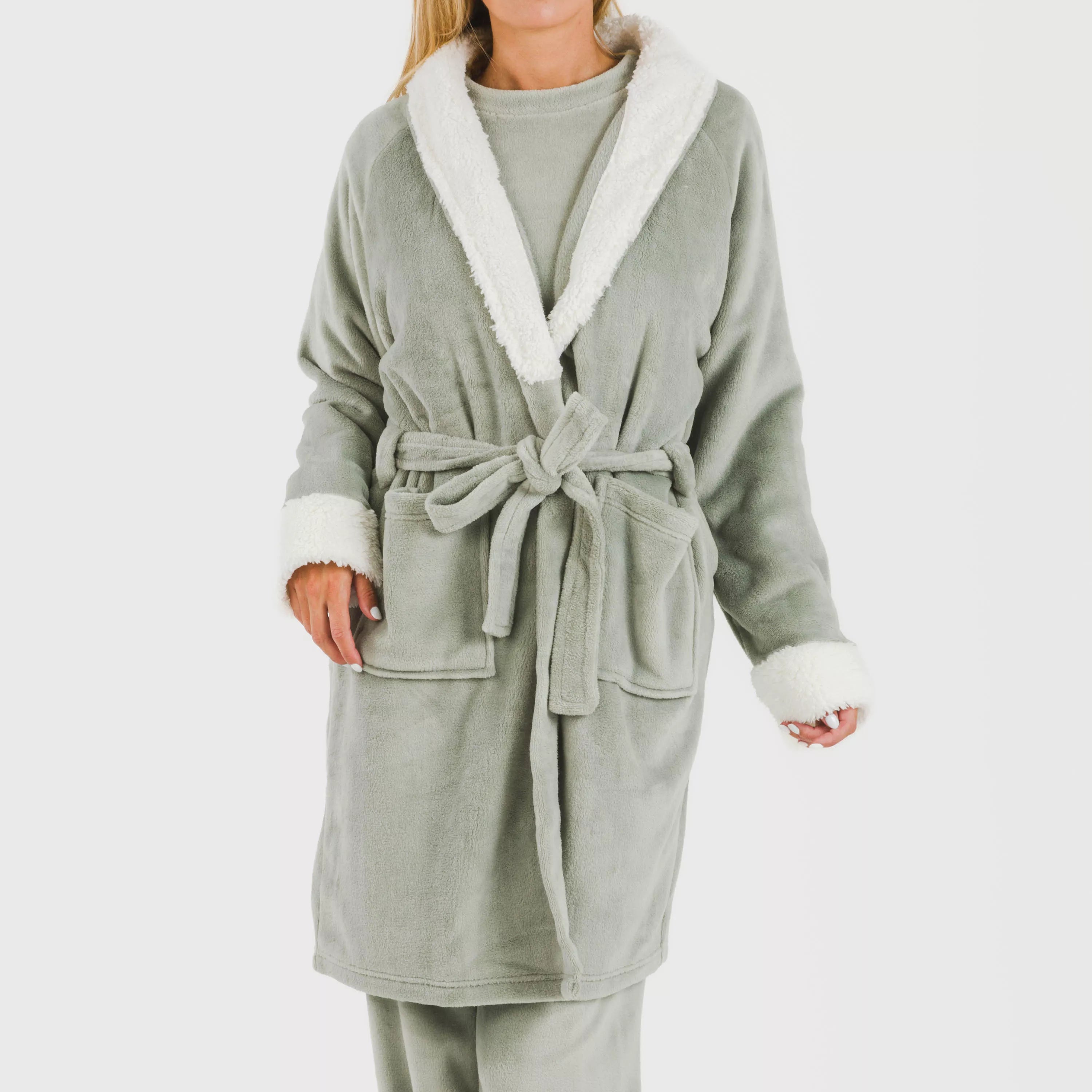 VESTAGLIA IN VELLUTO SHERPA SEMPLICE