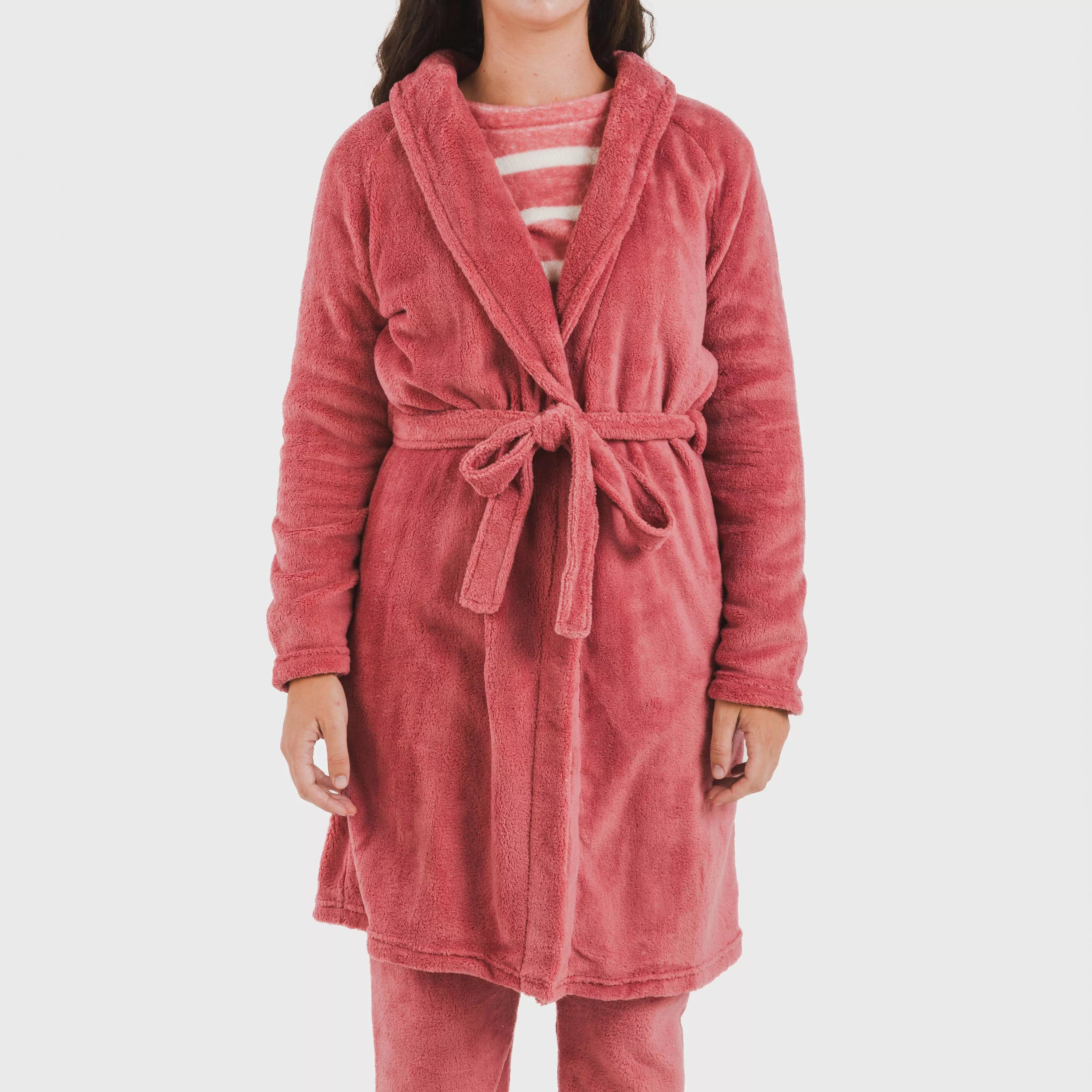 VESTAGLIA CORALLO DA DONNA IN TESSUTO SOLIDO