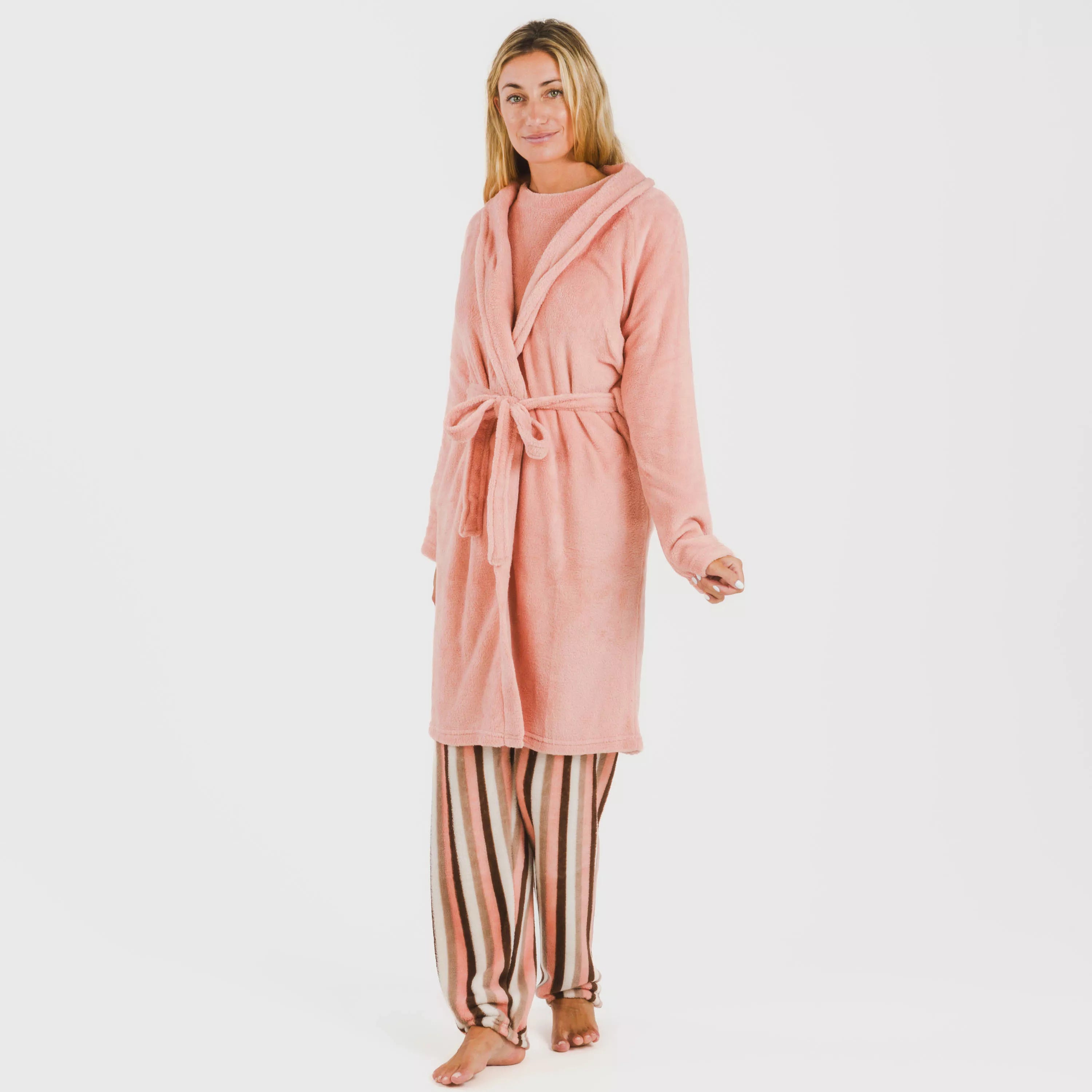 VESTAGLIA CORALLO DA DONNA IN TESSUTO SOLIDO