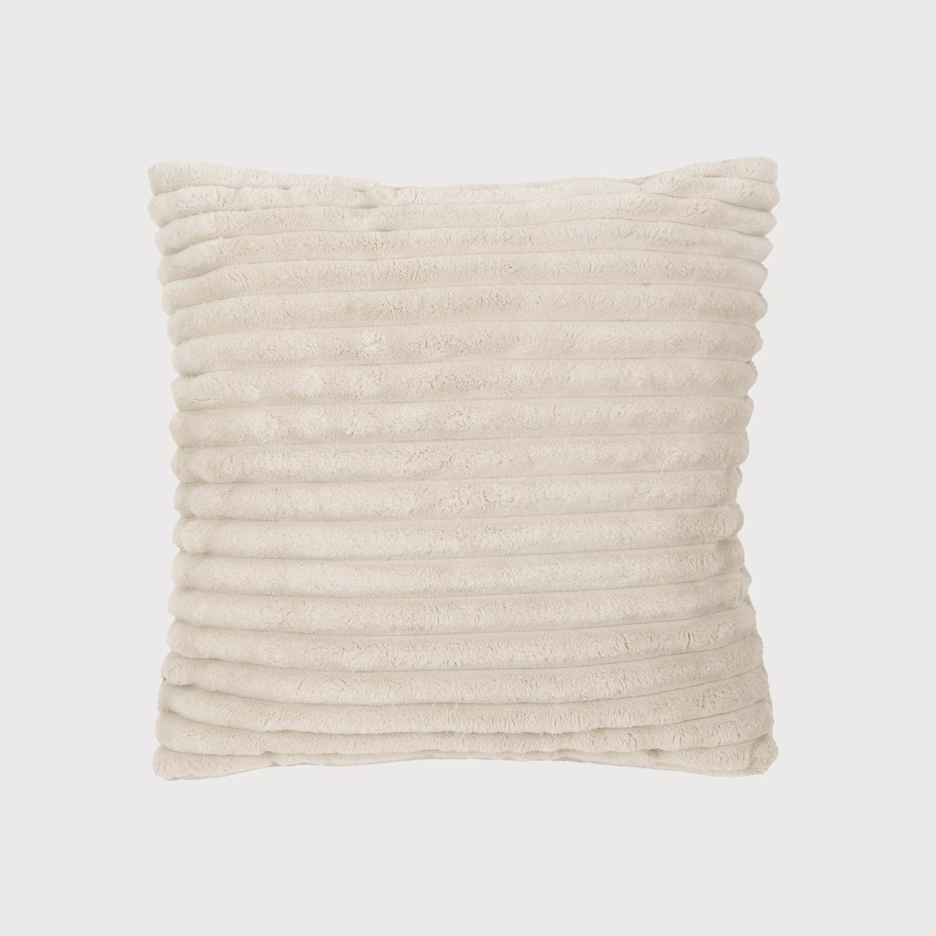 Cuscino in velluto a coste con striscia di capelli