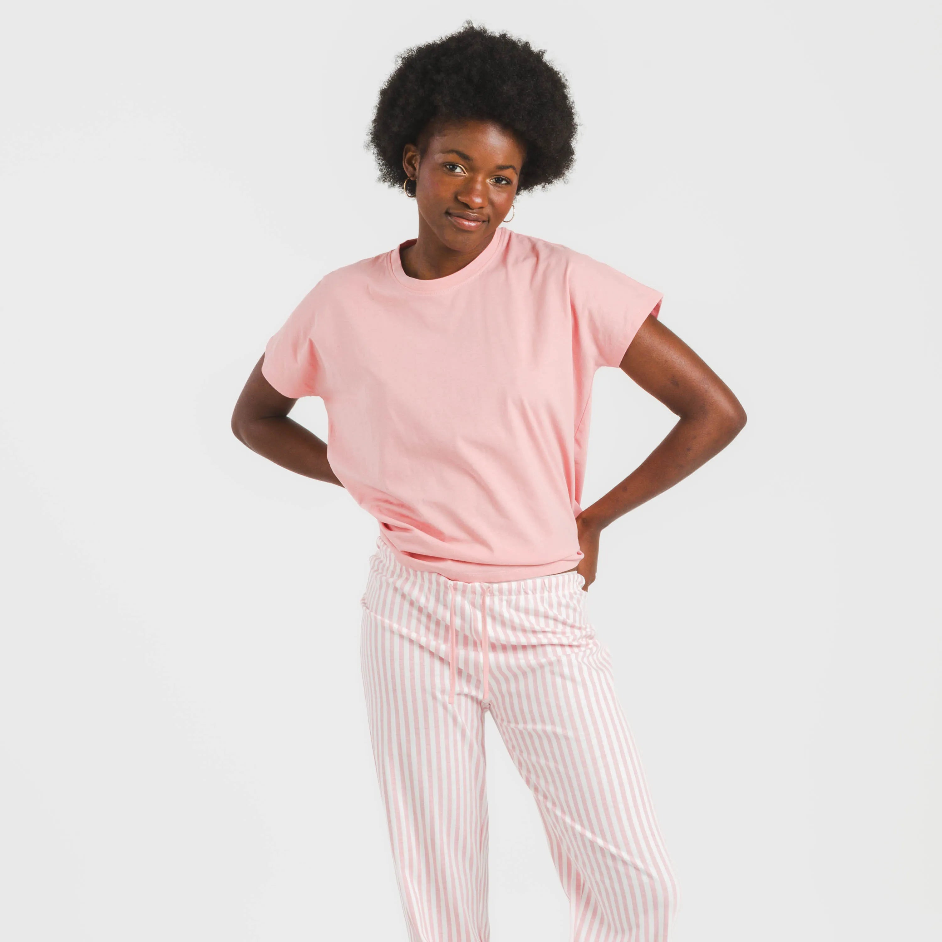 Pigiama lungo da donna M/Fluid Kodac Stripe