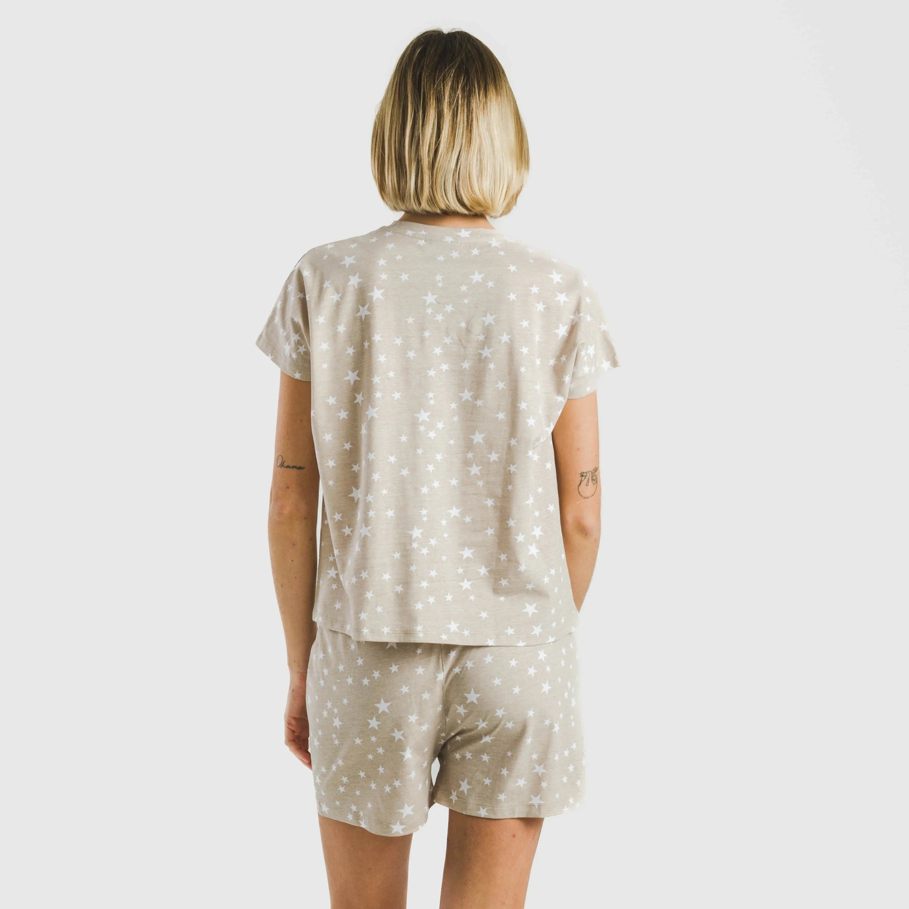 PIGIAMA CRT M/FLUID ALG DA DONNA CON STELLE