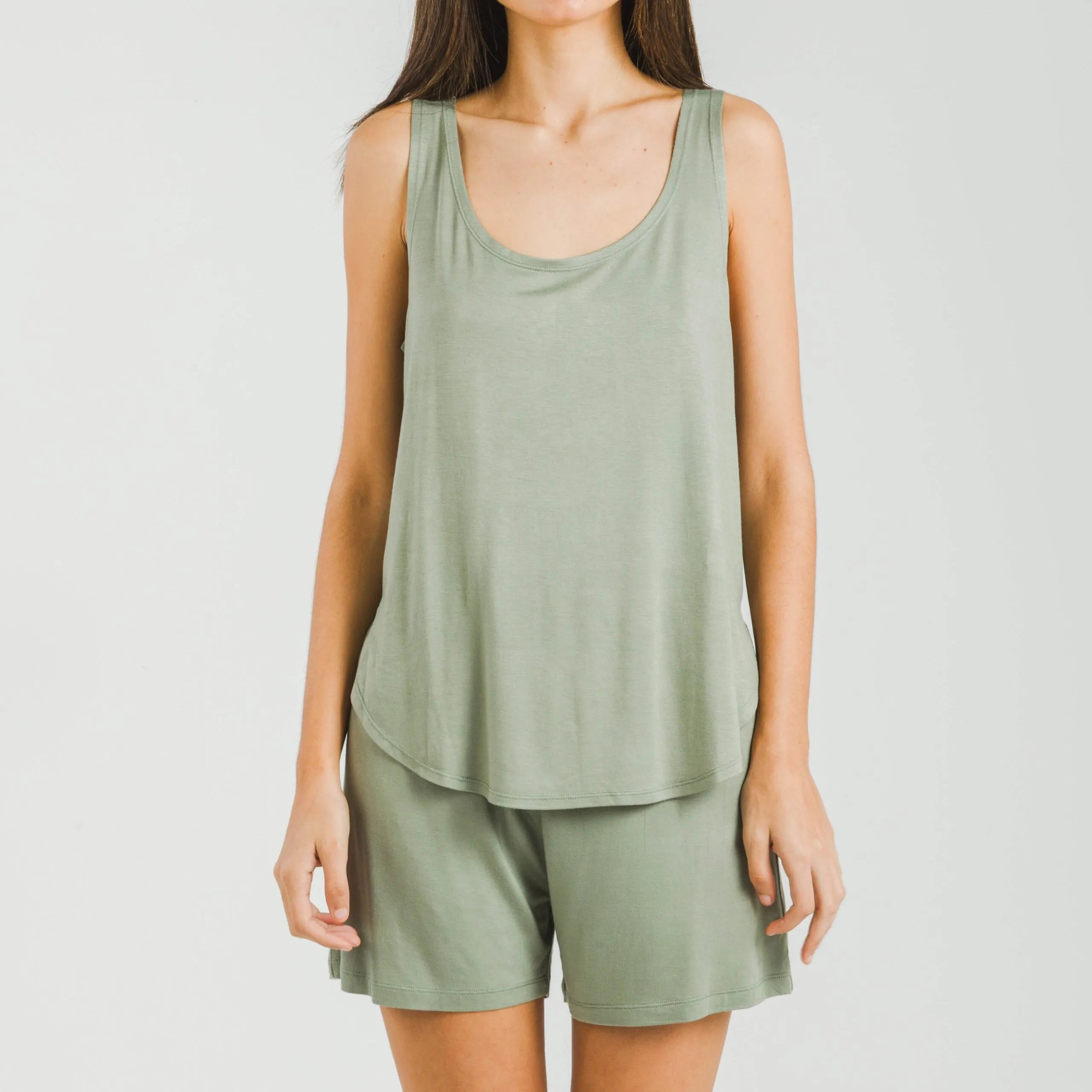 PIGIAMA DA DONNA IN VISCOSA TINTA UNITA CON SPALLINE