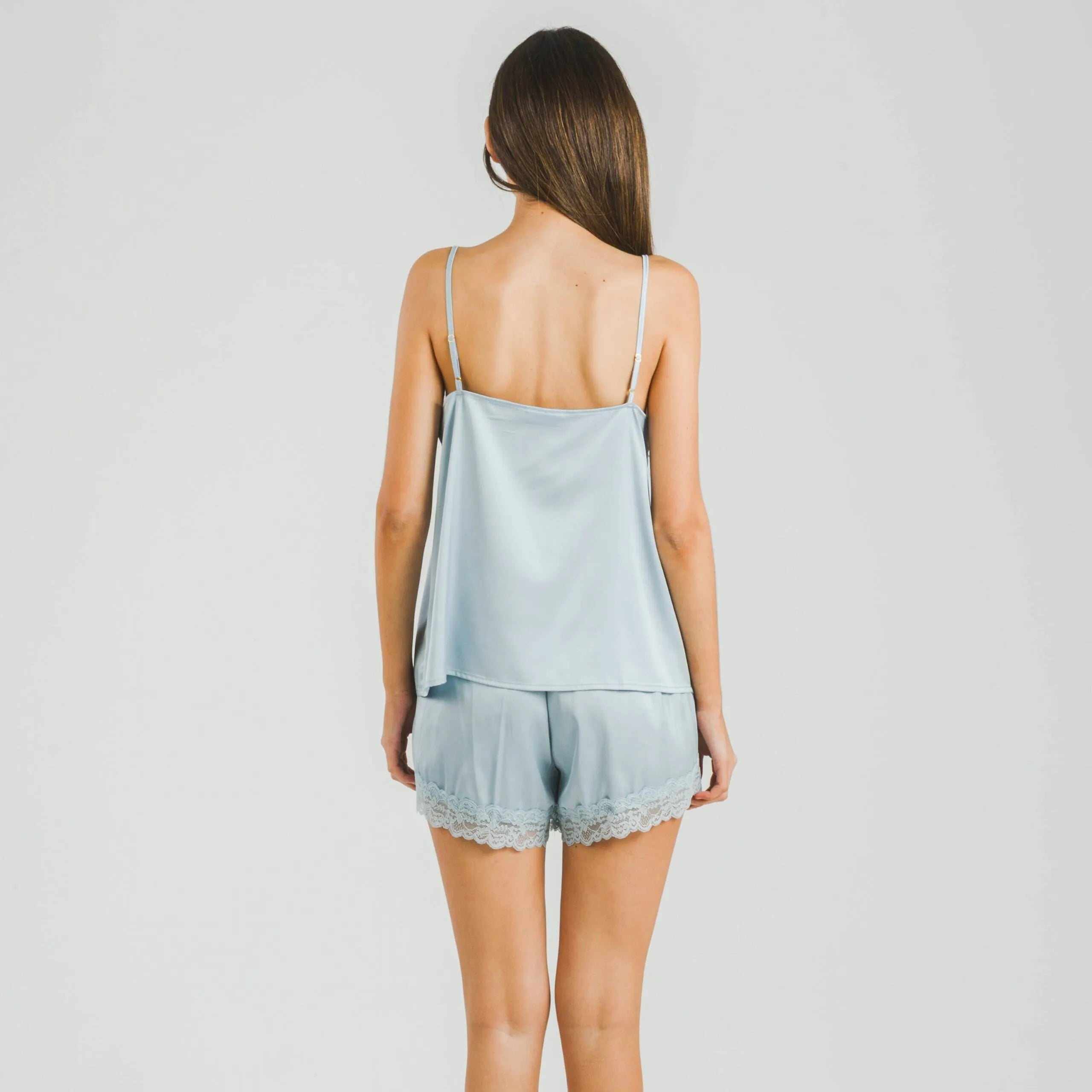 Pigiama da donna con spalline in raso Friday Solid