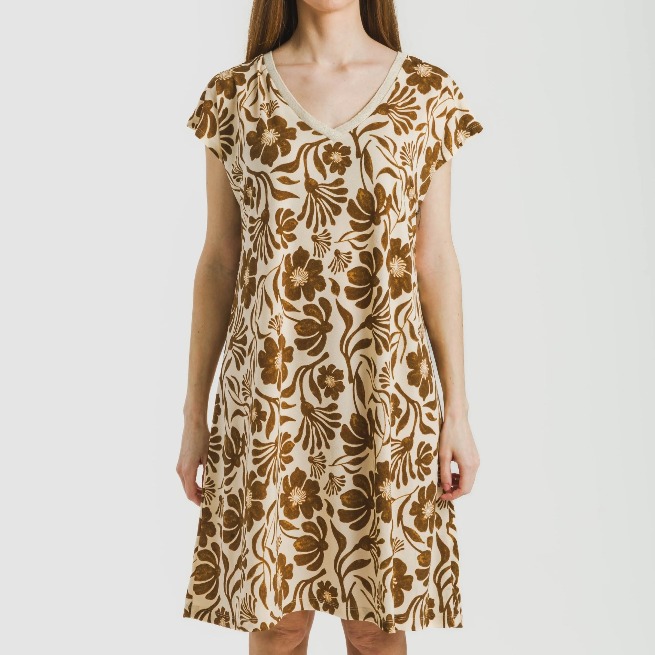 ABITO CORTO FLUO IN CREPE ALEXIS