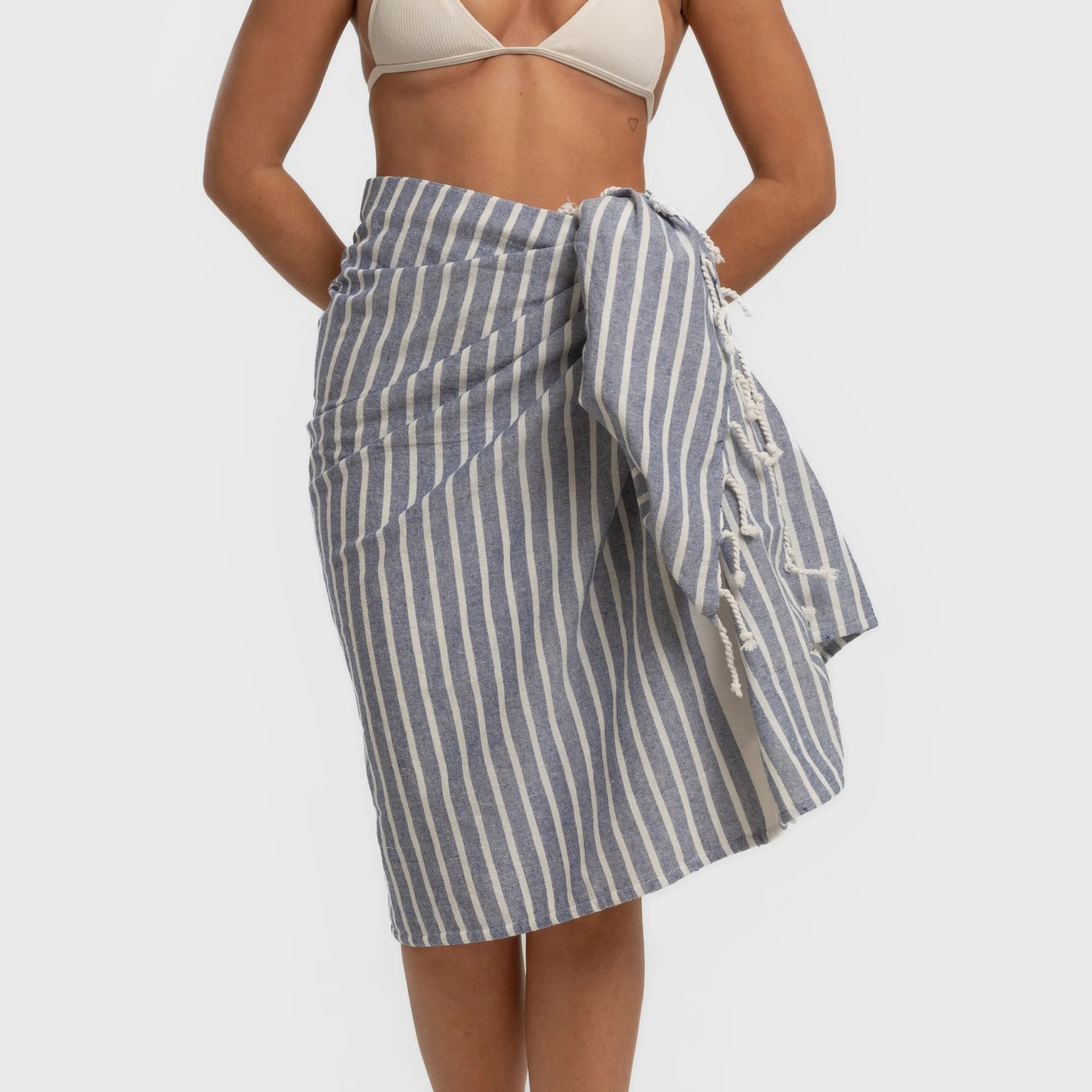 PACK PAREO ASCIUGAMANO + BORSA A RIGHE ALG