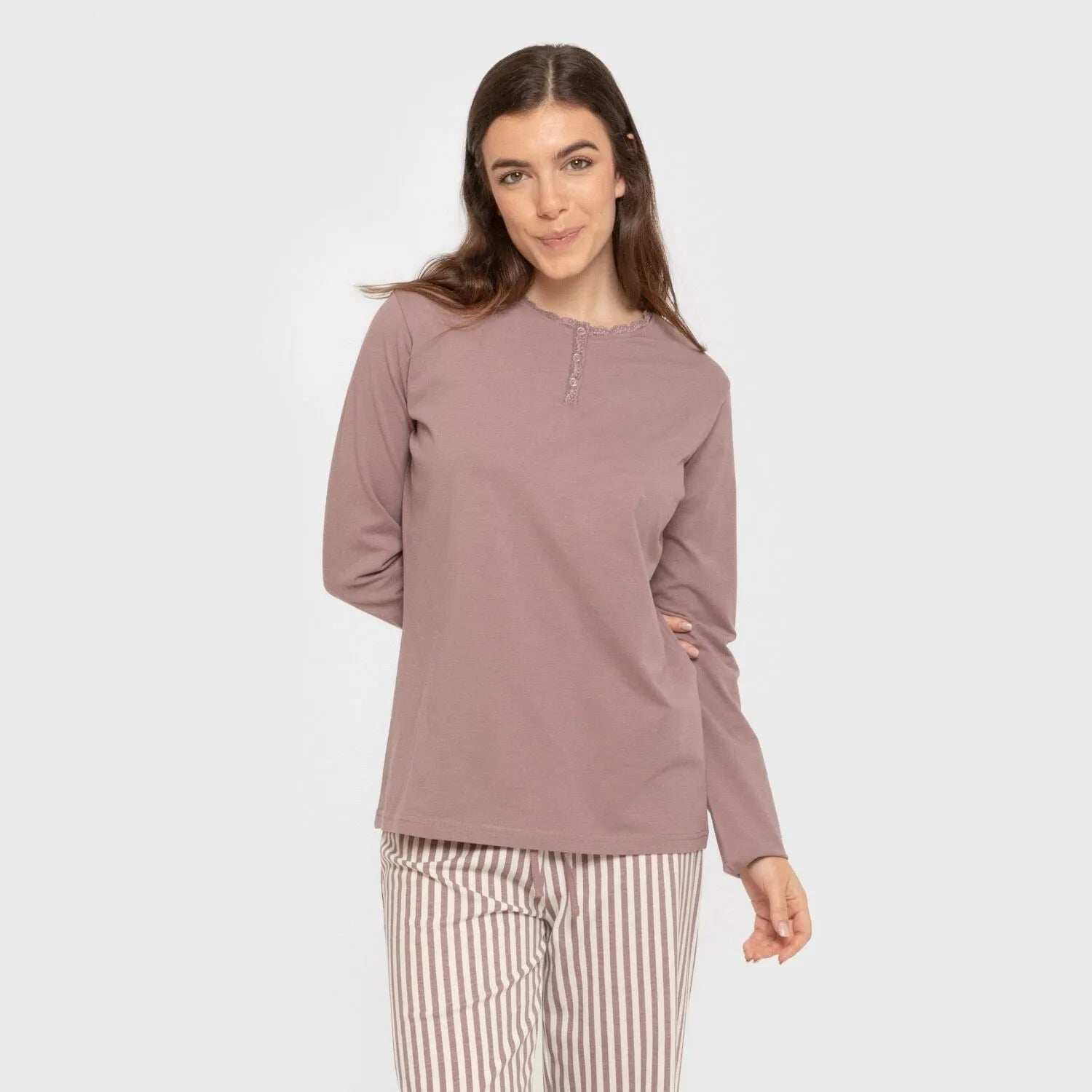 PIGIAMA LUNGO DA DONNA A RIGHE KODAC