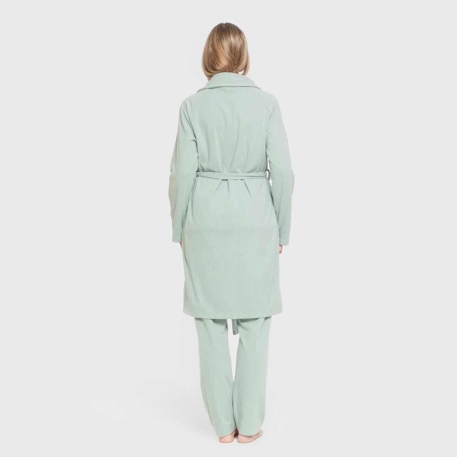 VESTAGLIA CANALE A RIGHE LARGHE IN TINTA UNITA