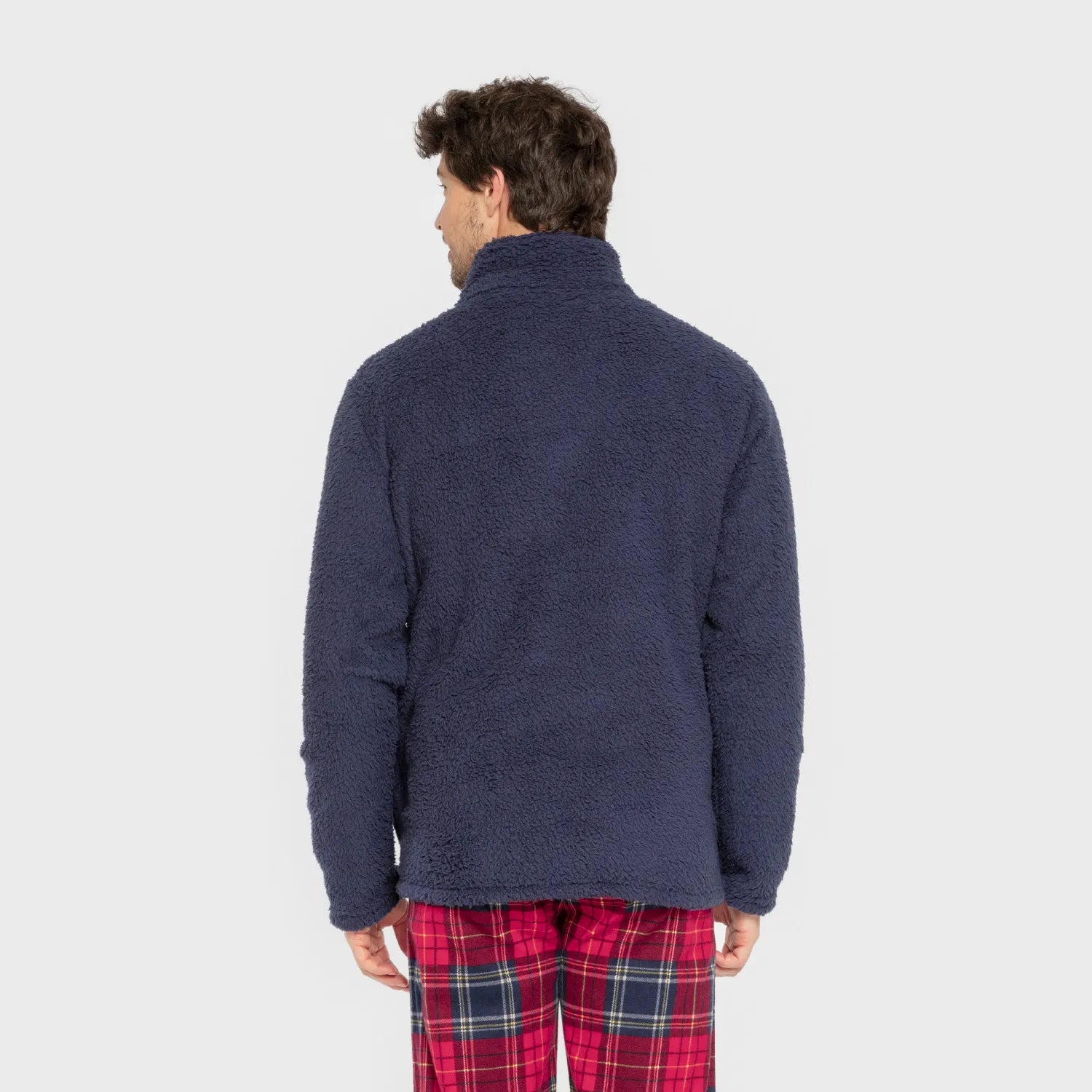 Felpa Sherpa tinta unita da uomo