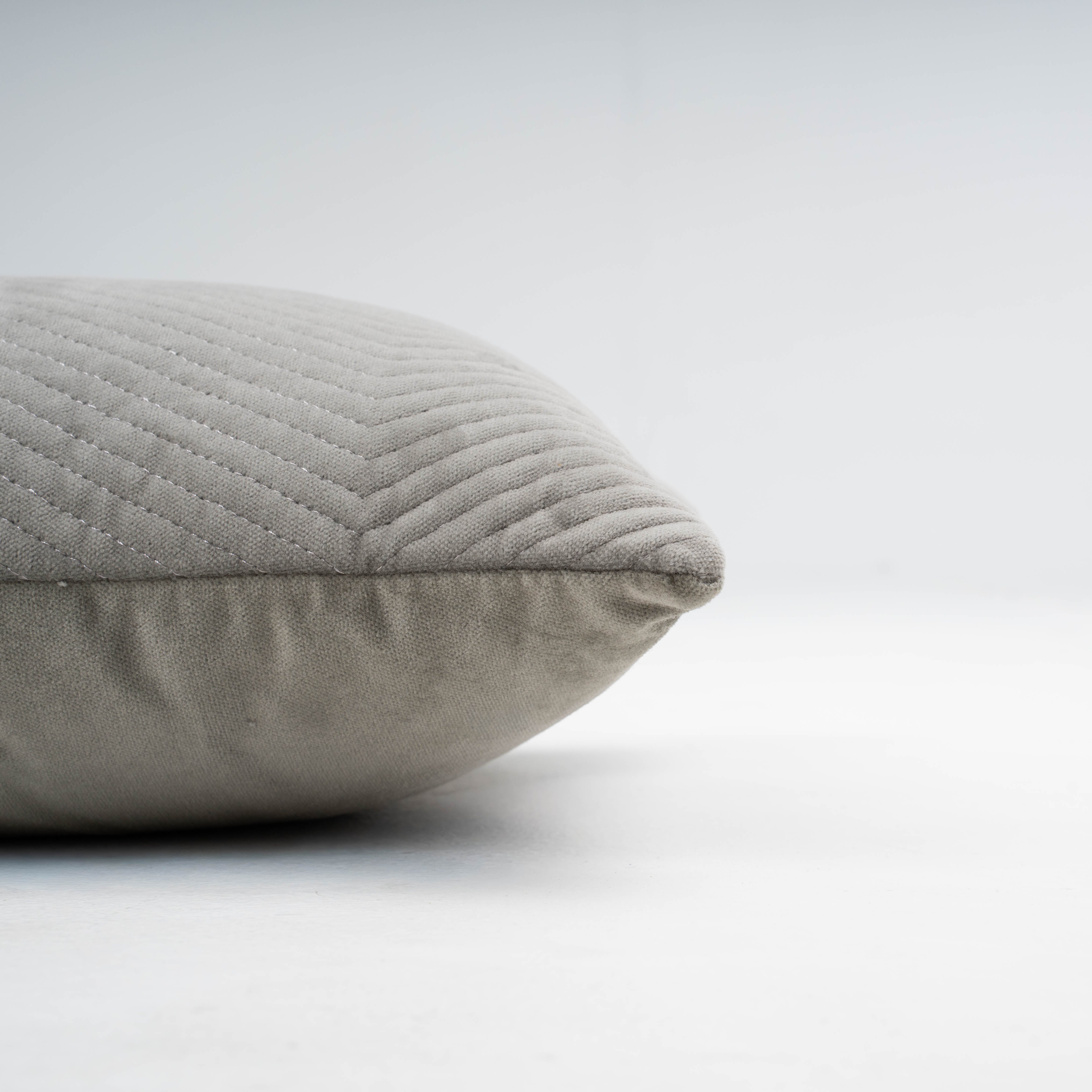 Cojín cuadrante terciopelo algodón Hungria verde seco - funda + relleno