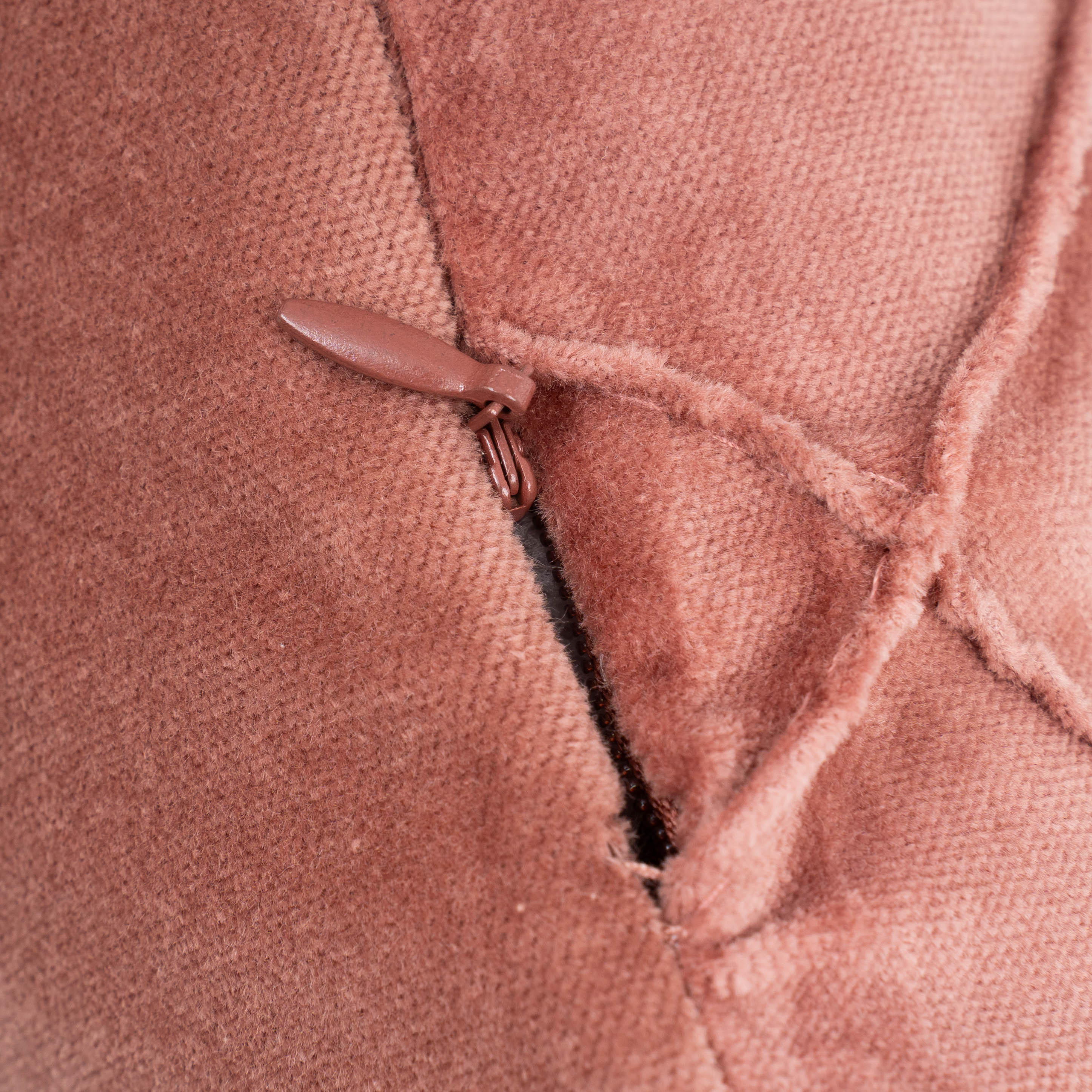 Cojín rectangular terciopelo algodón Rombo rosette - funda + relleno