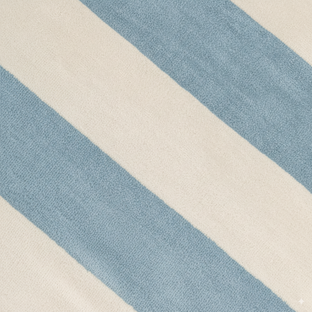 Toalla Playa Algodón 400gr Raya Azul Vaquero