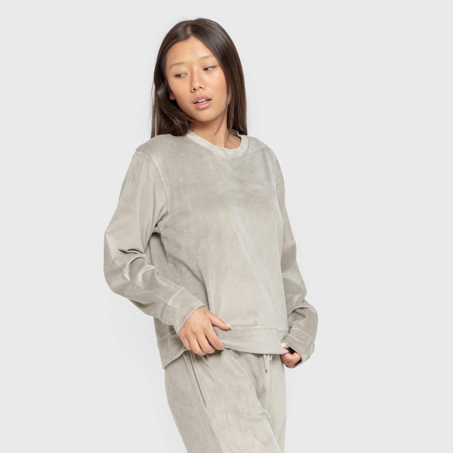 Pijama terciopelo super soft liso Verde Seco