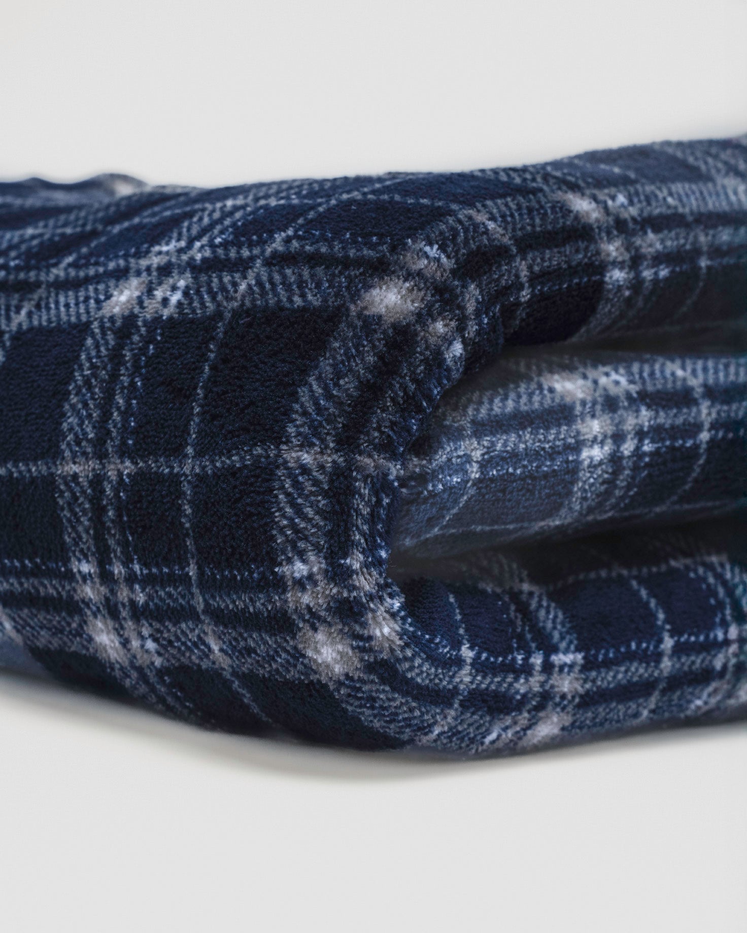 Manta coral Cuadro Brais azul marino