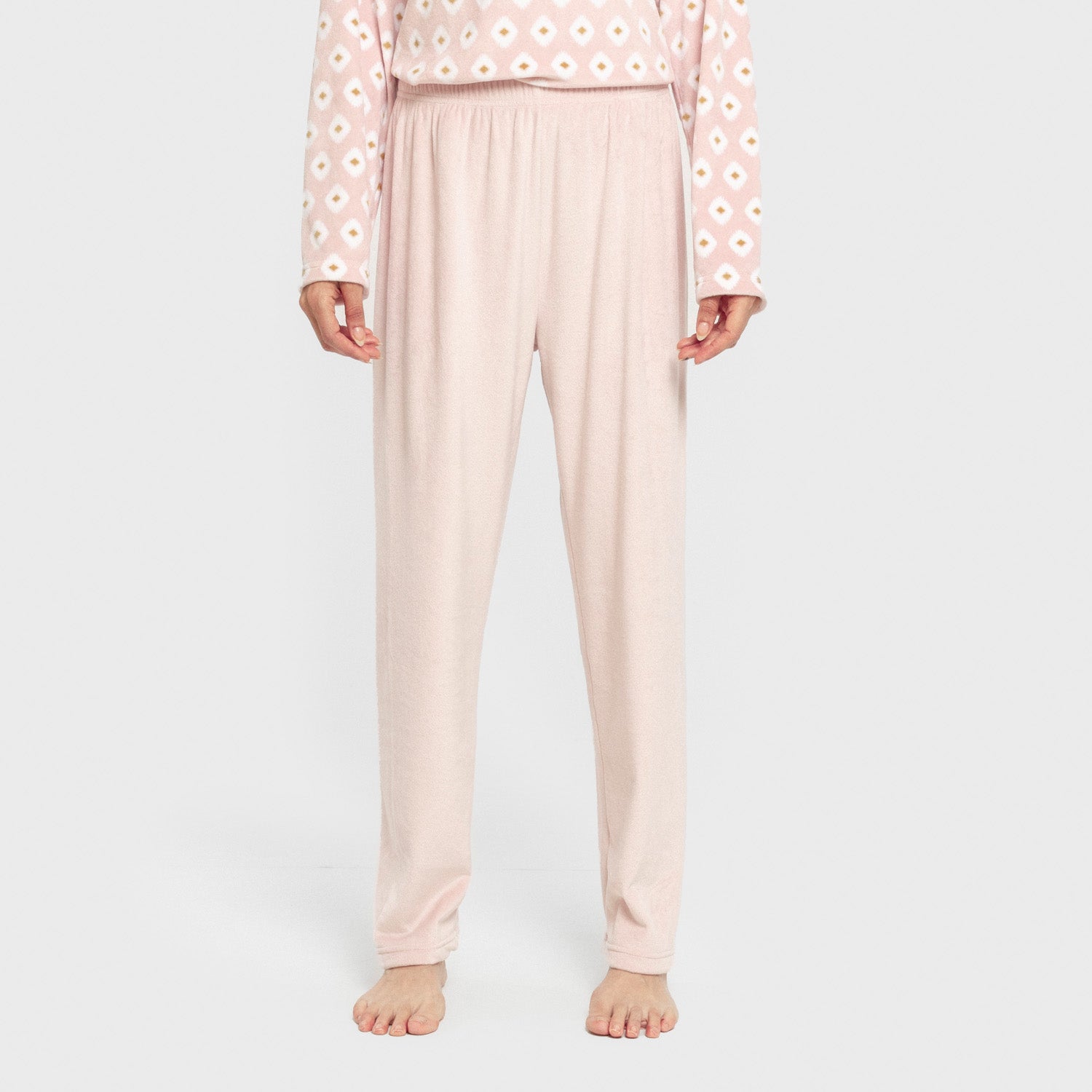 Pijama terciopelo super soft mujer Joy rosa palo