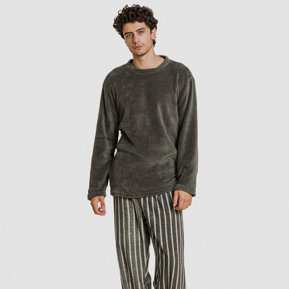 Pijama coral hombre Raya Albert verde cacería