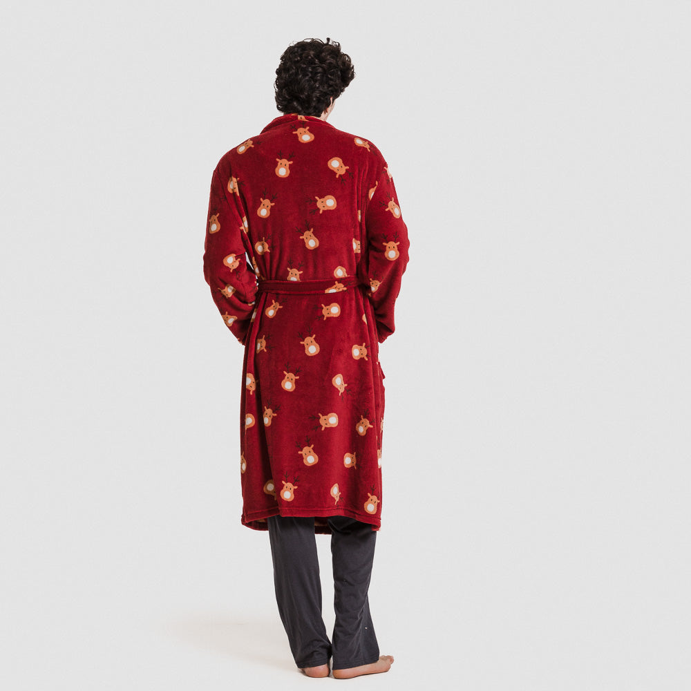 Accappatoio in coral da uomo Tatin bordeaux