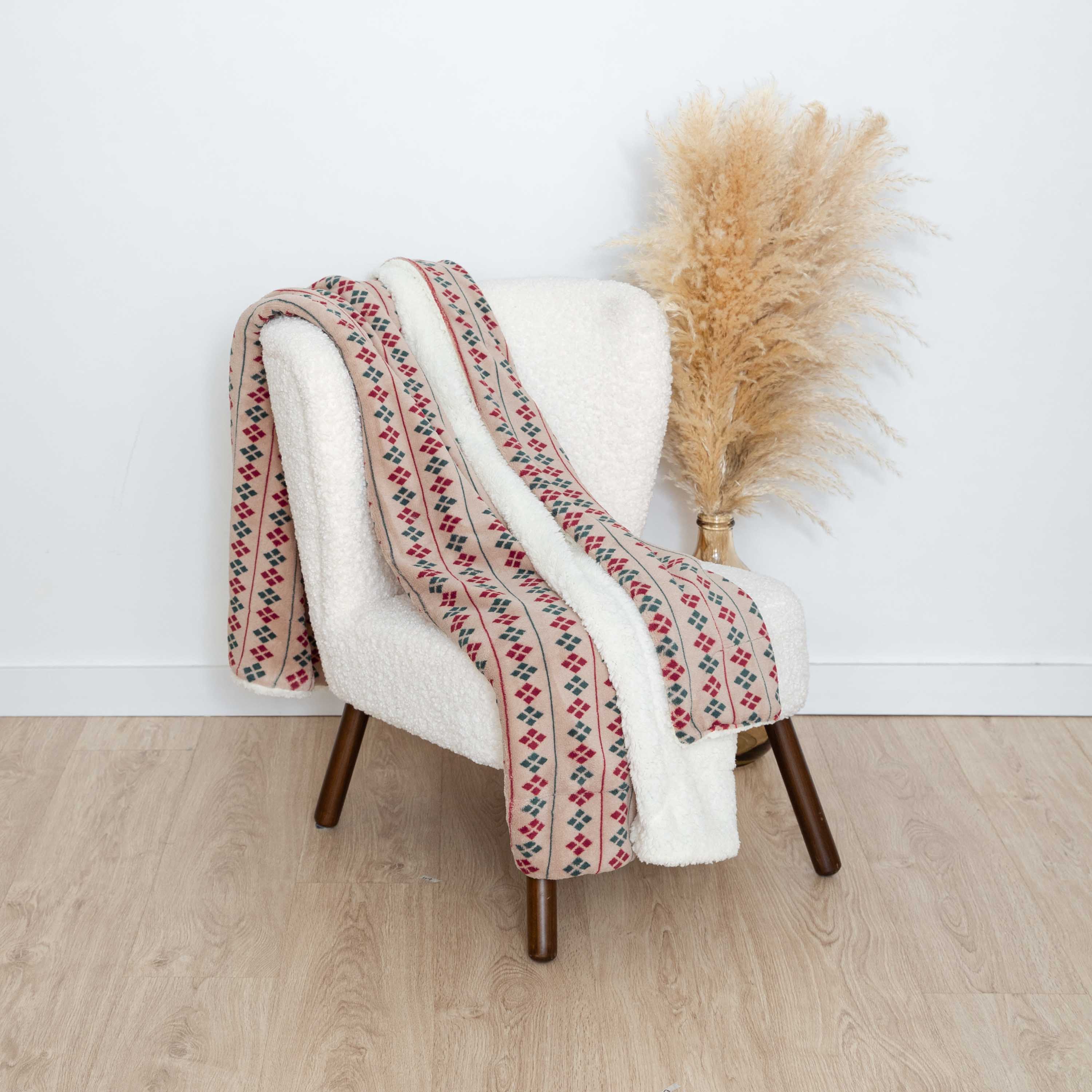 Coperta sherpa Casimira bordeaux