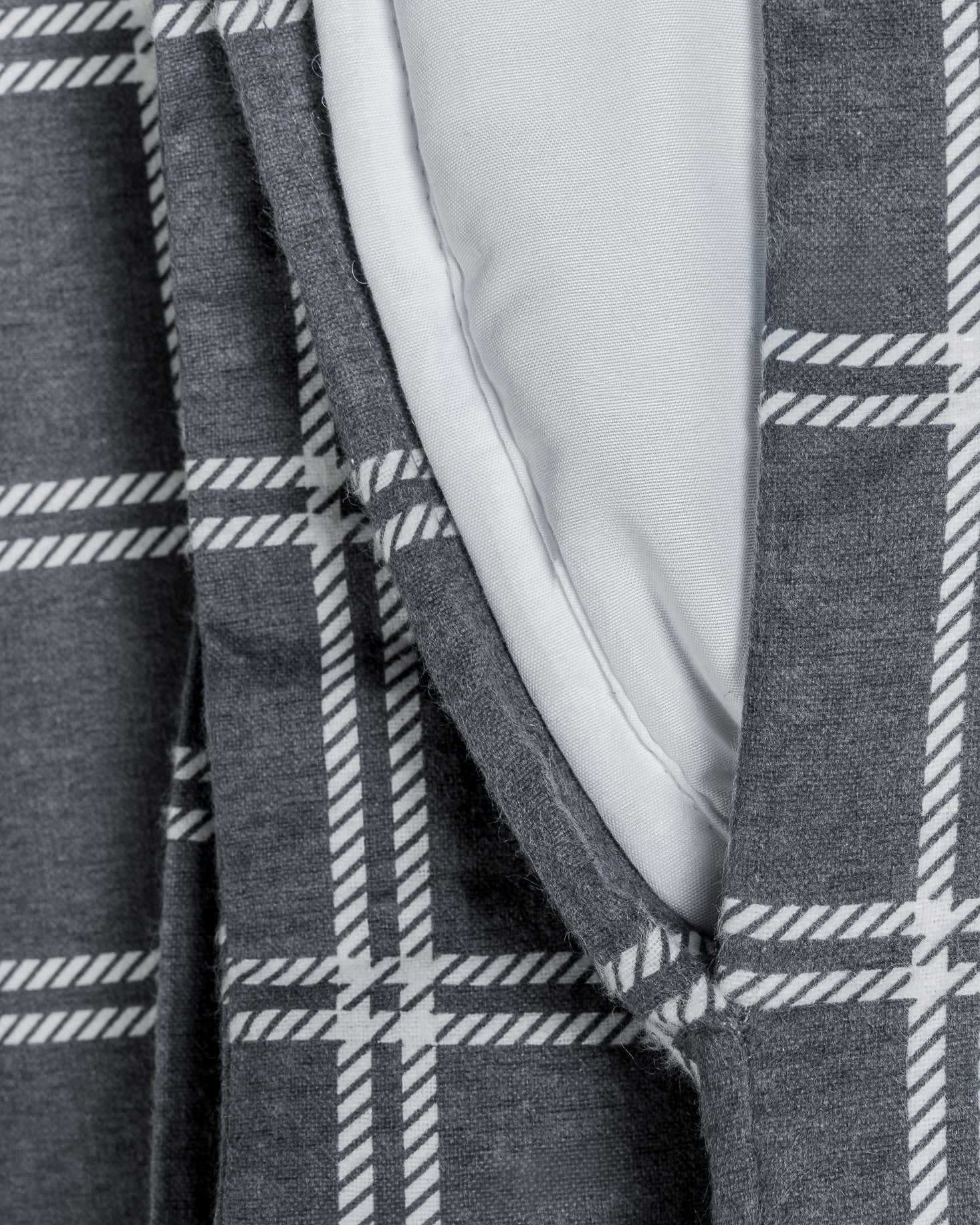 Capa de edredão de flanela Quadro Nitari cinzento-claro