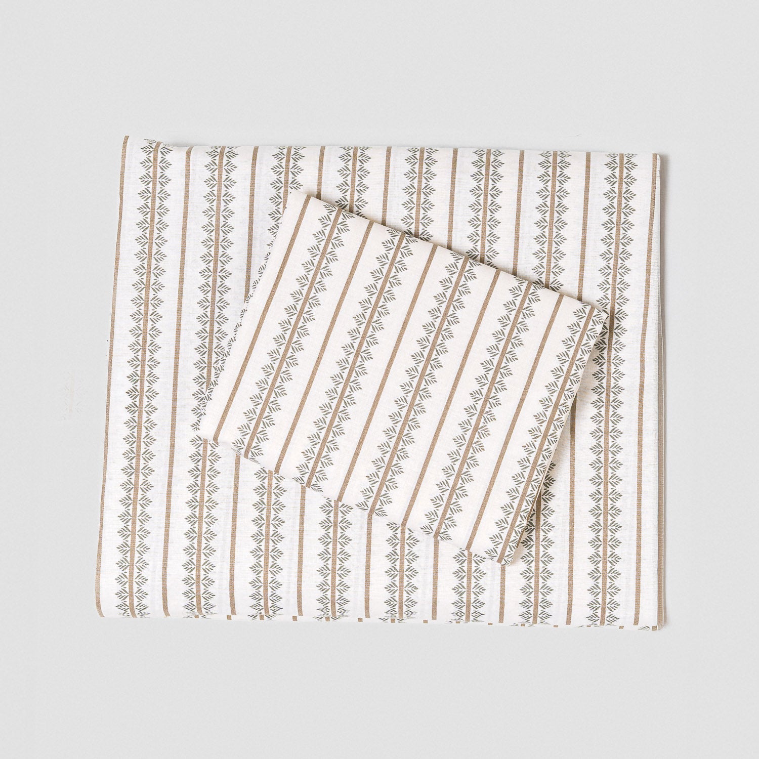 Jogo de lençóis de algodão Alrubia verde seco