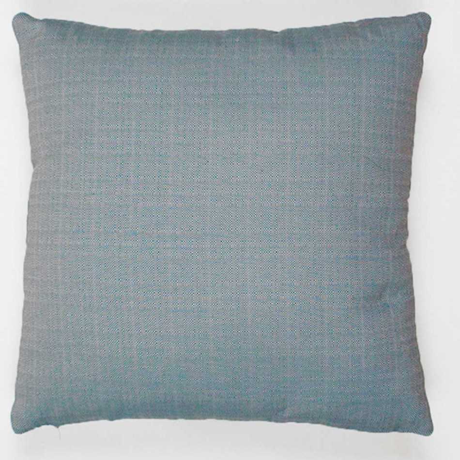 Cuscino jacquard New Madras blu 45x45 - Fodera + Imbottitura