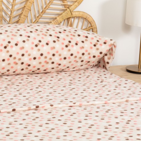 Set di lenzuola pile coral Bubble rosa