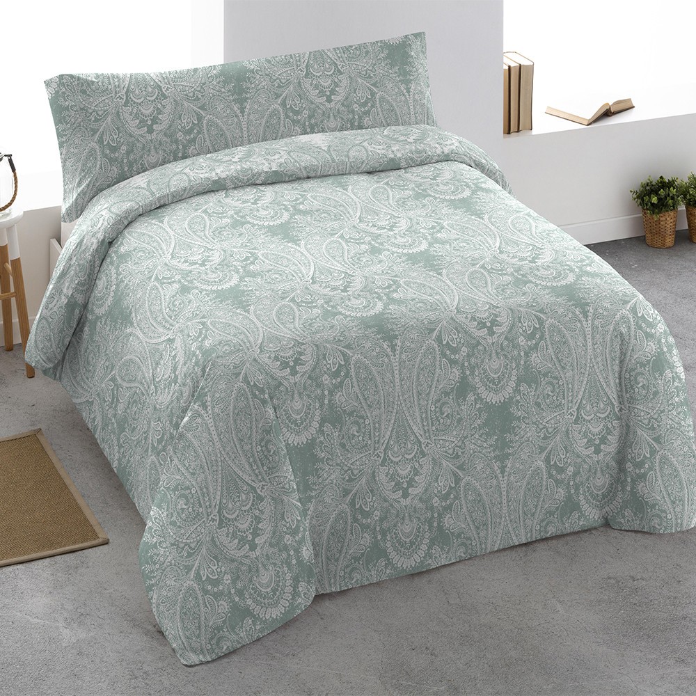 Copripiumino verde tiffany king size