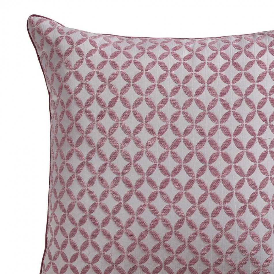 Cuscino jacquard ciniglia Elsa negativo malva rosa/bianco Fodera +  imbottitura Tamaño Cojines 55x55cm