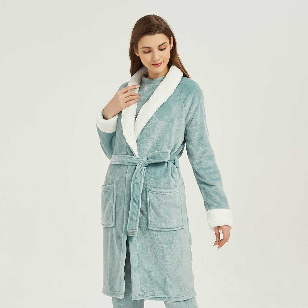 VESTAGLIA IN VELLUTO SHERPA SEMPLICE