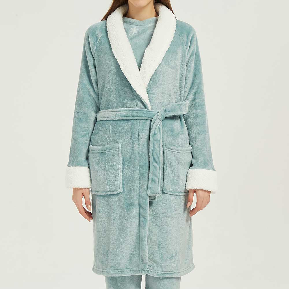 VESTAGLIA IN VELLUTO SHERPA SEMPLICE